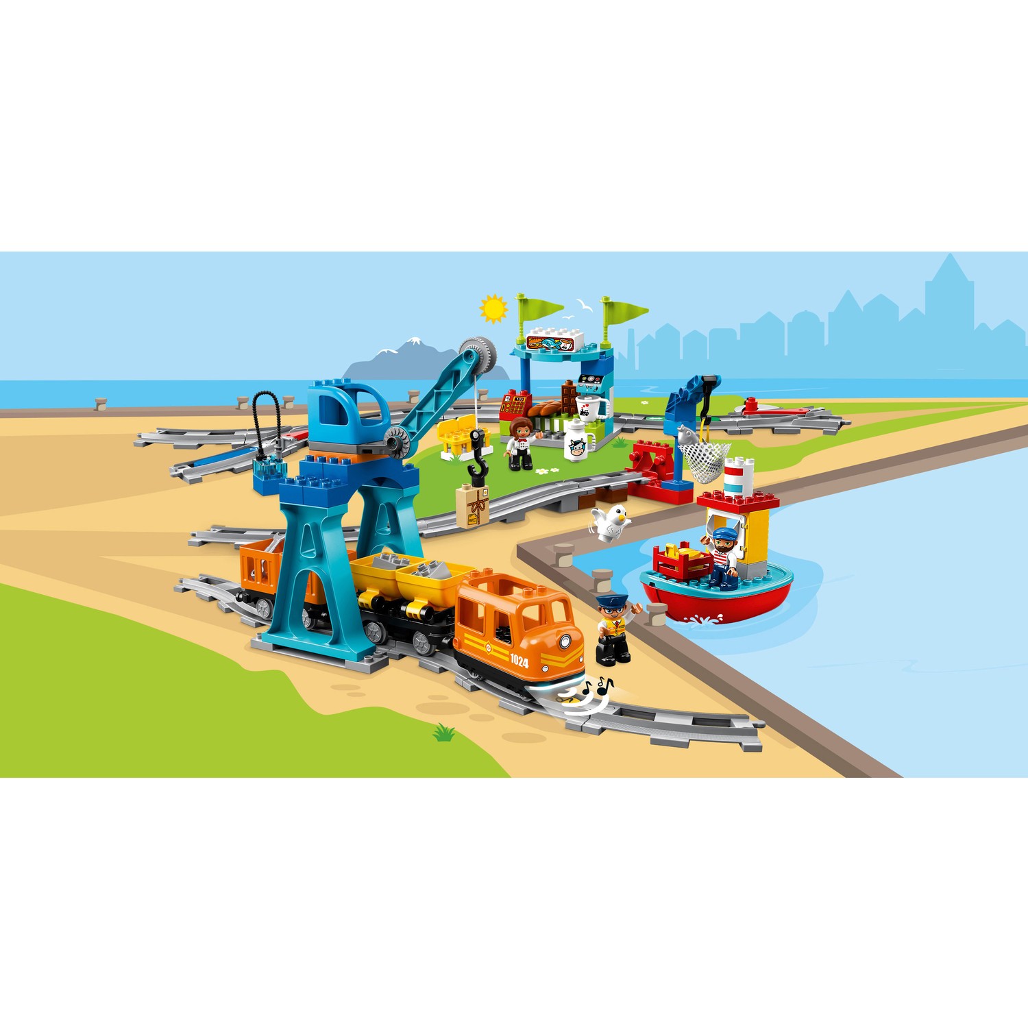 Конструктор LEGO DUPLO Town Грузовой поезд 105 дет. - фото 4