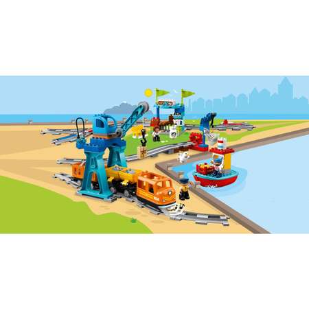 Конструктор LEGO DUPLO Town Грузовой поезд блочный