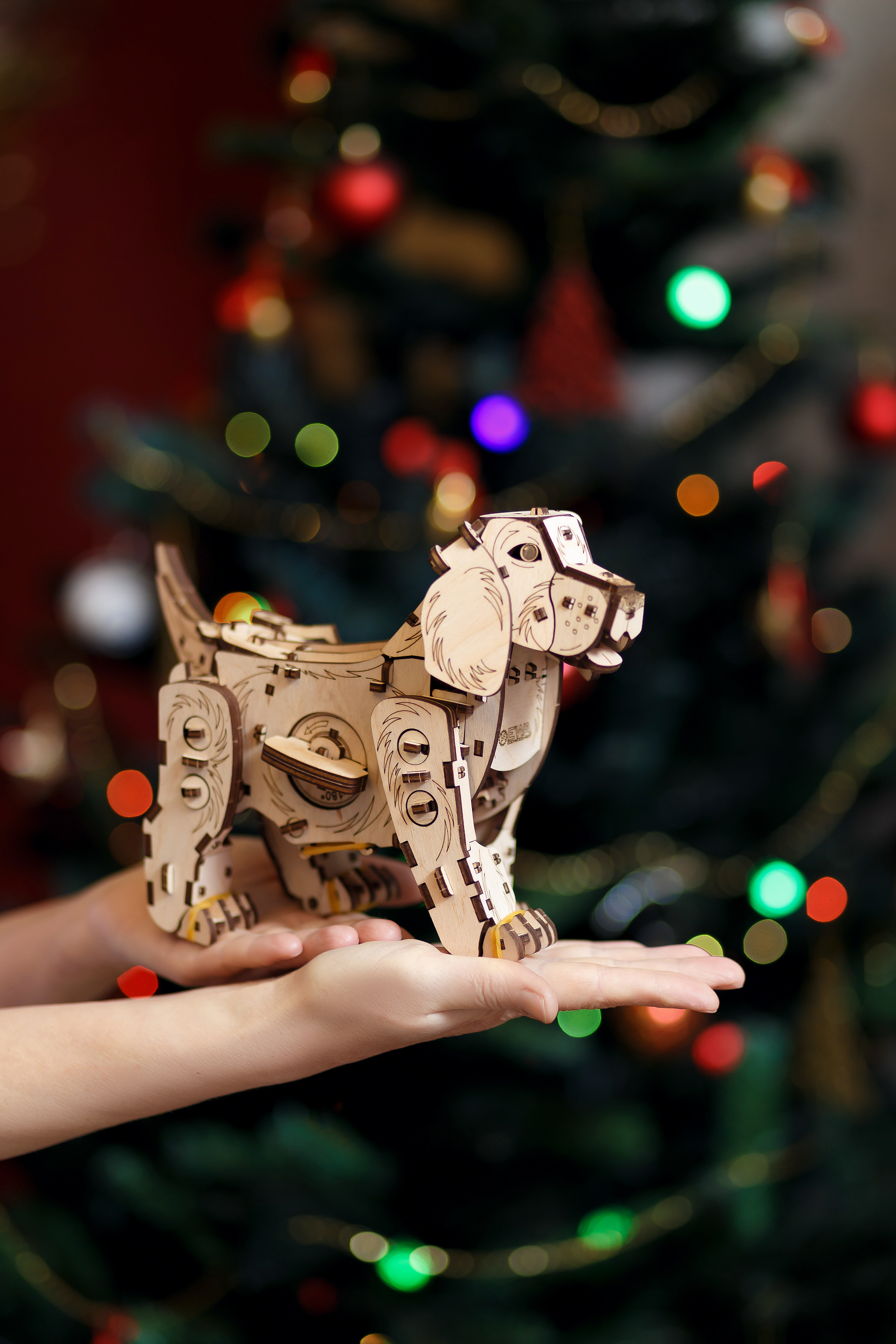 Конструктор Eco Wood Art Механический щенок Puppy деревянный - фото 9