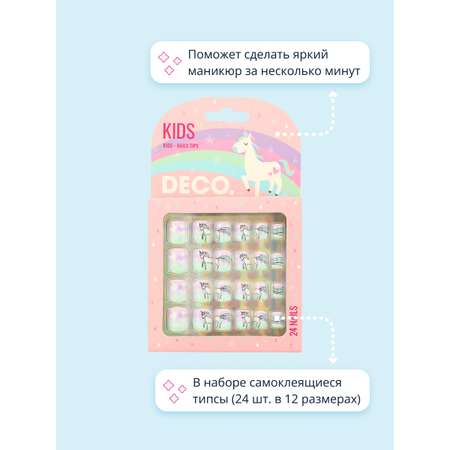 Набор накладных ногтей DECO. kids самоклеящиеся fairytale 24 шт