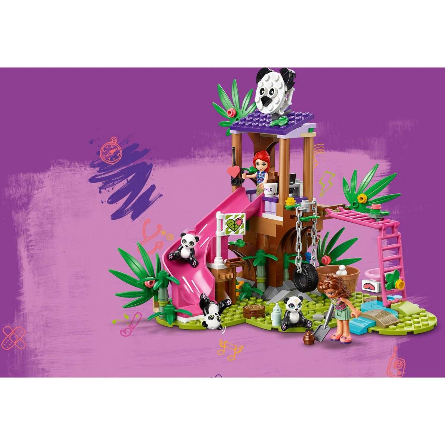 Конструктор LEGO Friends Домик для панд на дереве блочный - фото 10