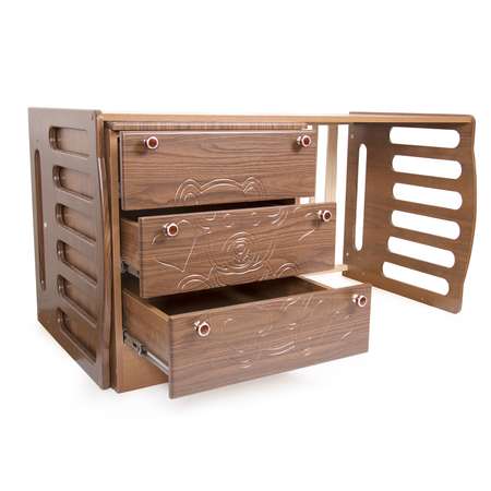 Детская кроватка Dakababy прямоугольная, поперечный маятник (орех)