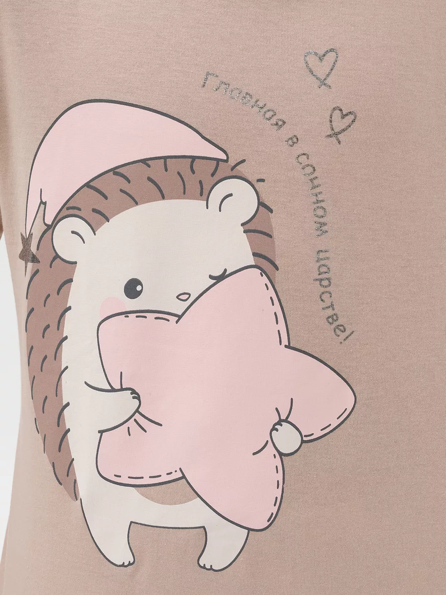 Пижама Mark Formelle (Марк Формэль) 567720/бежевый +ежики на молочном - фото 7