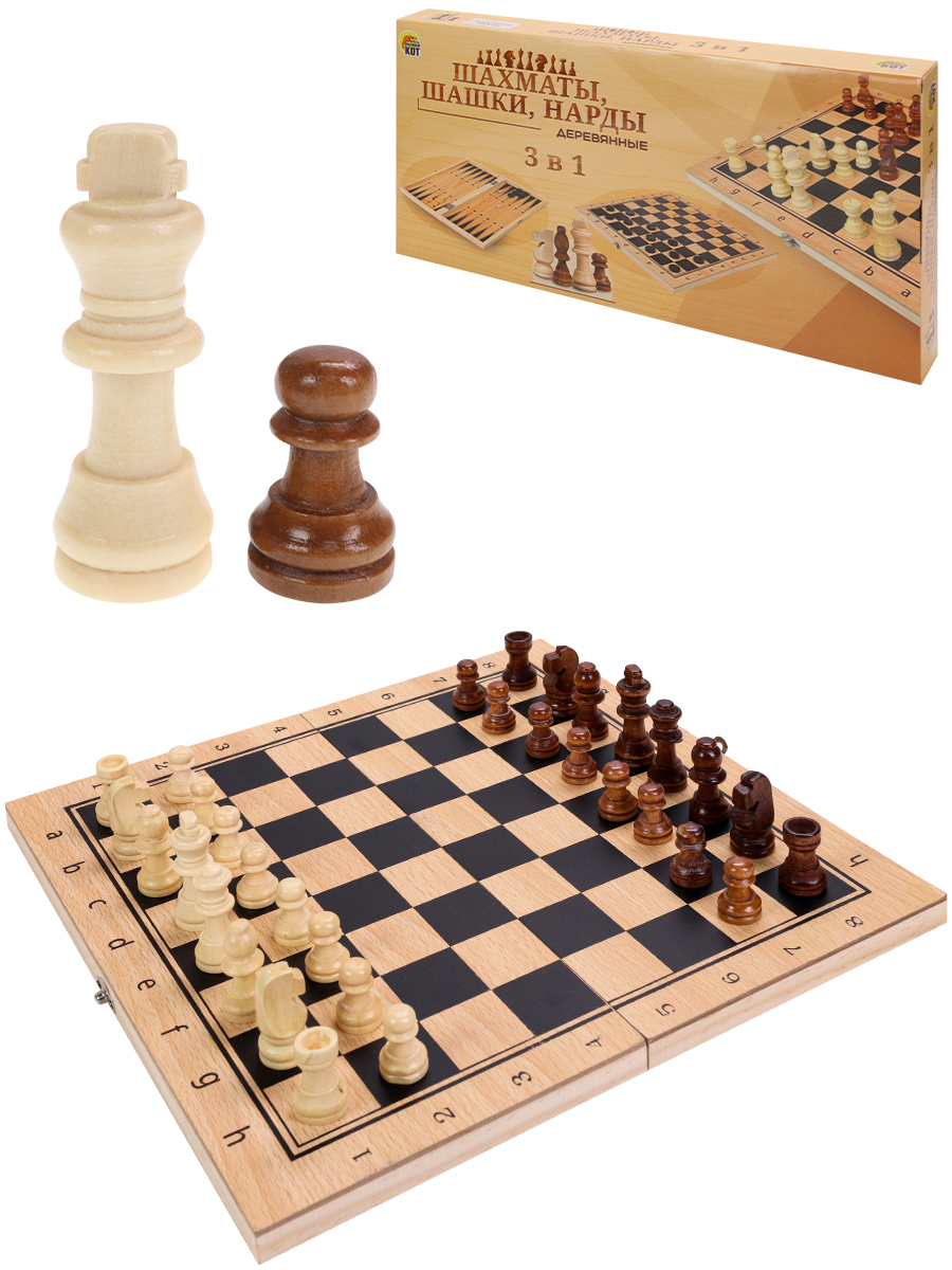 Настольная игра Рыжий кот Шашки Шахматы - фото 1
