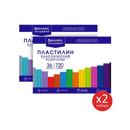 Пластилин Brauberg 36 цв.