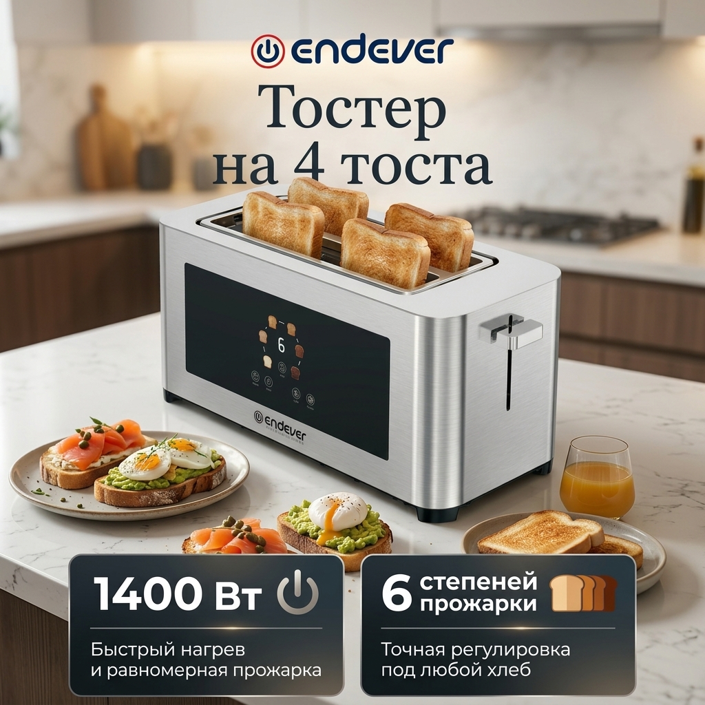 Изображение товара Тостер электрический ENDEVER Skyline ST-131