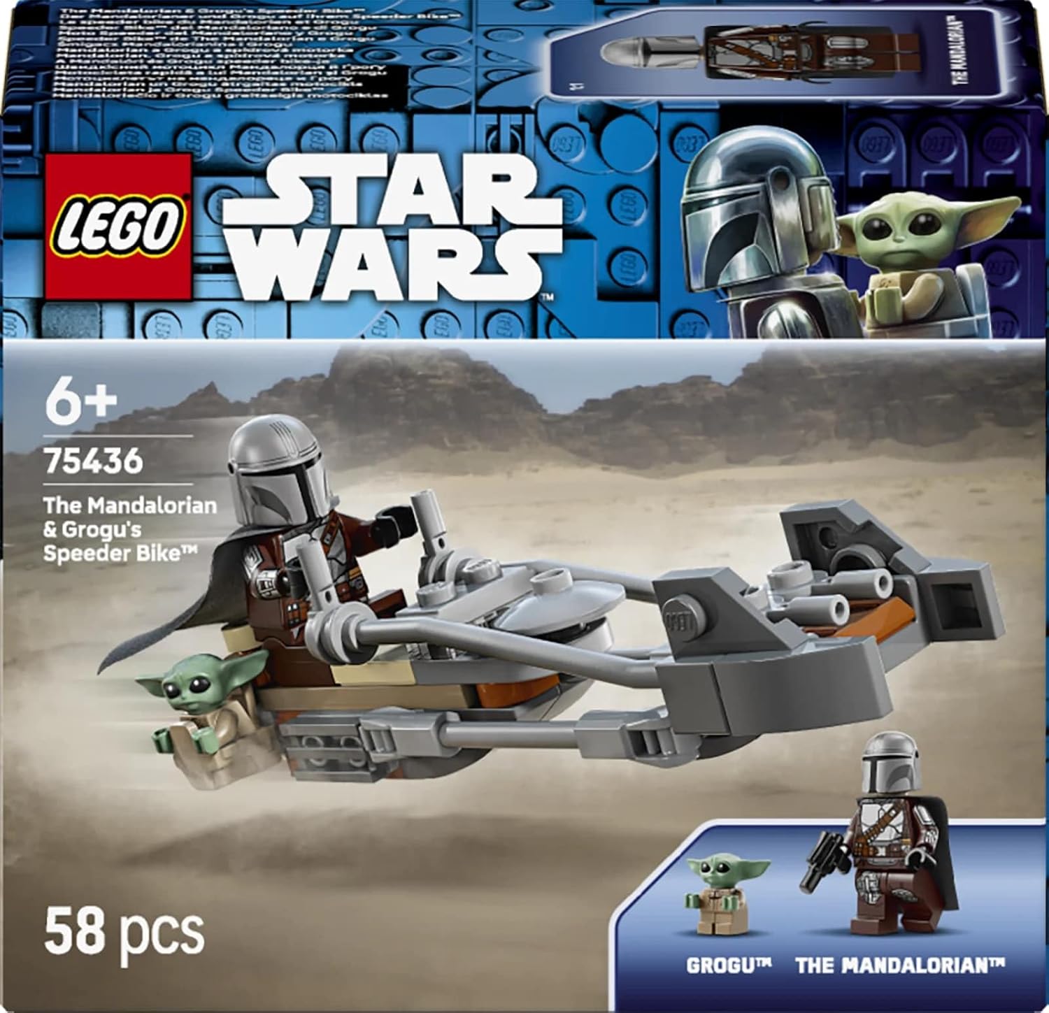 Конструктор LEGO Star Wars Мандалорец и спидер-байк 58 дет. - фото 5