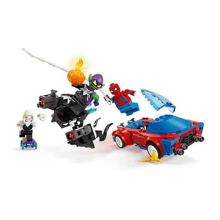 Конструктор LEGO Marvel Super Heroes Spider-Man Car and GreenGoblin блочный