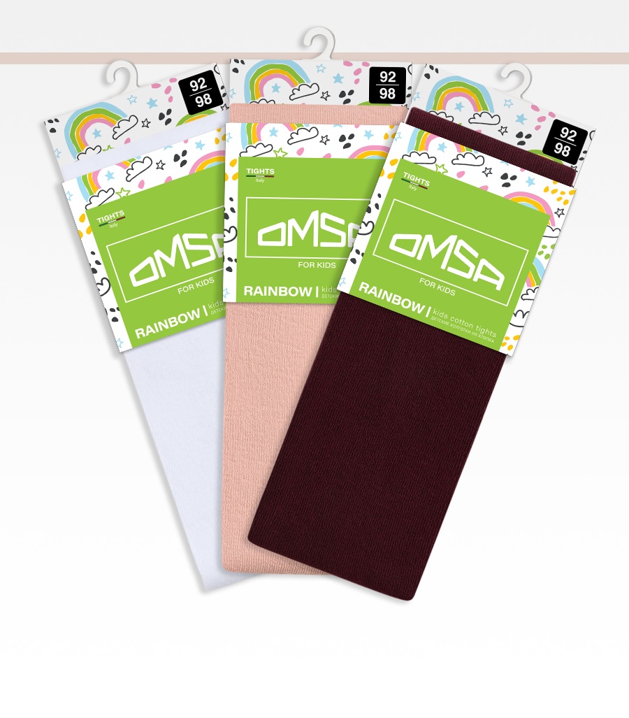 Колготки 3 пары Omsa Collant 11С02-1 Bianco/Rosa Antico/Bordo.кмп.3 - фото 1