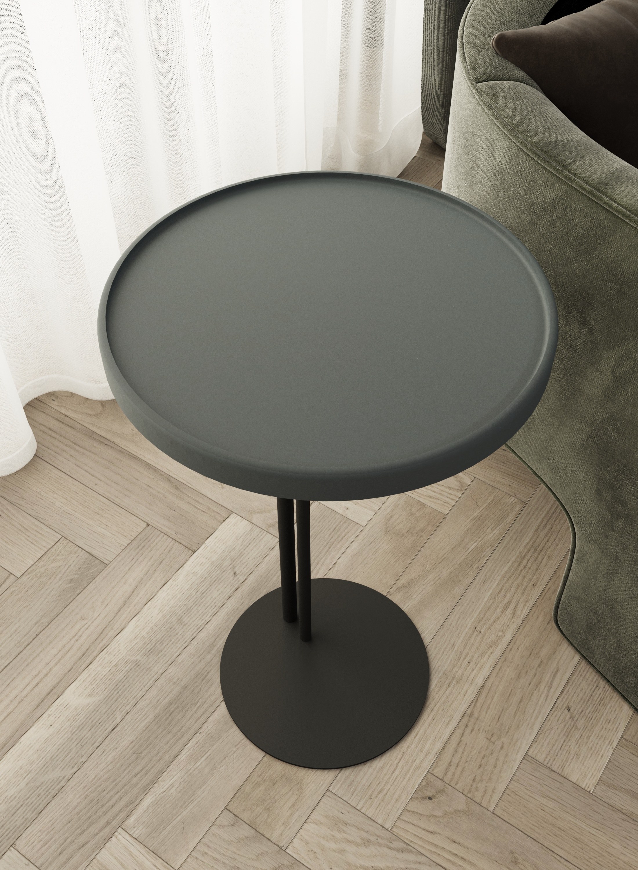 Стол журнальный SLINE Кальяри графит черный - фото 4