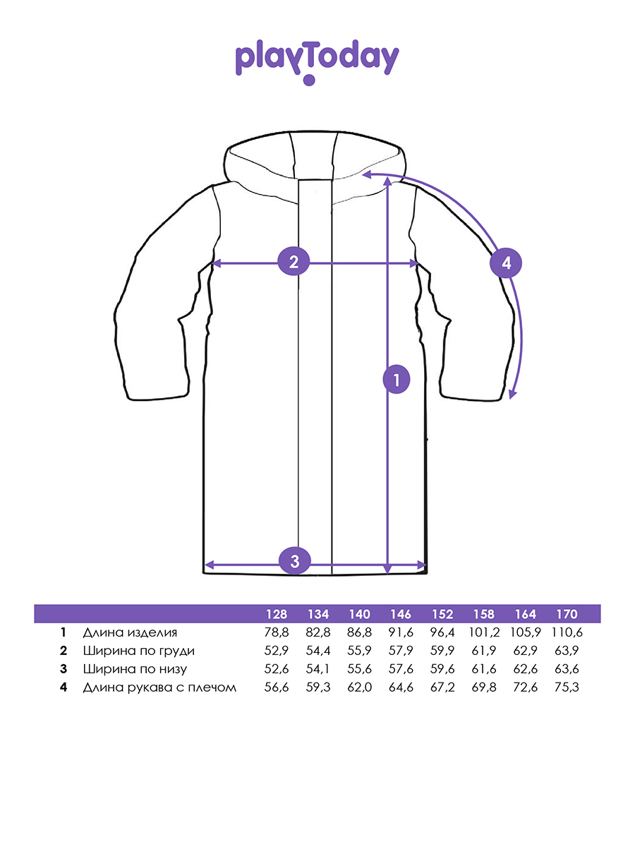 Пальто PlayToday 32421344 - фото 5