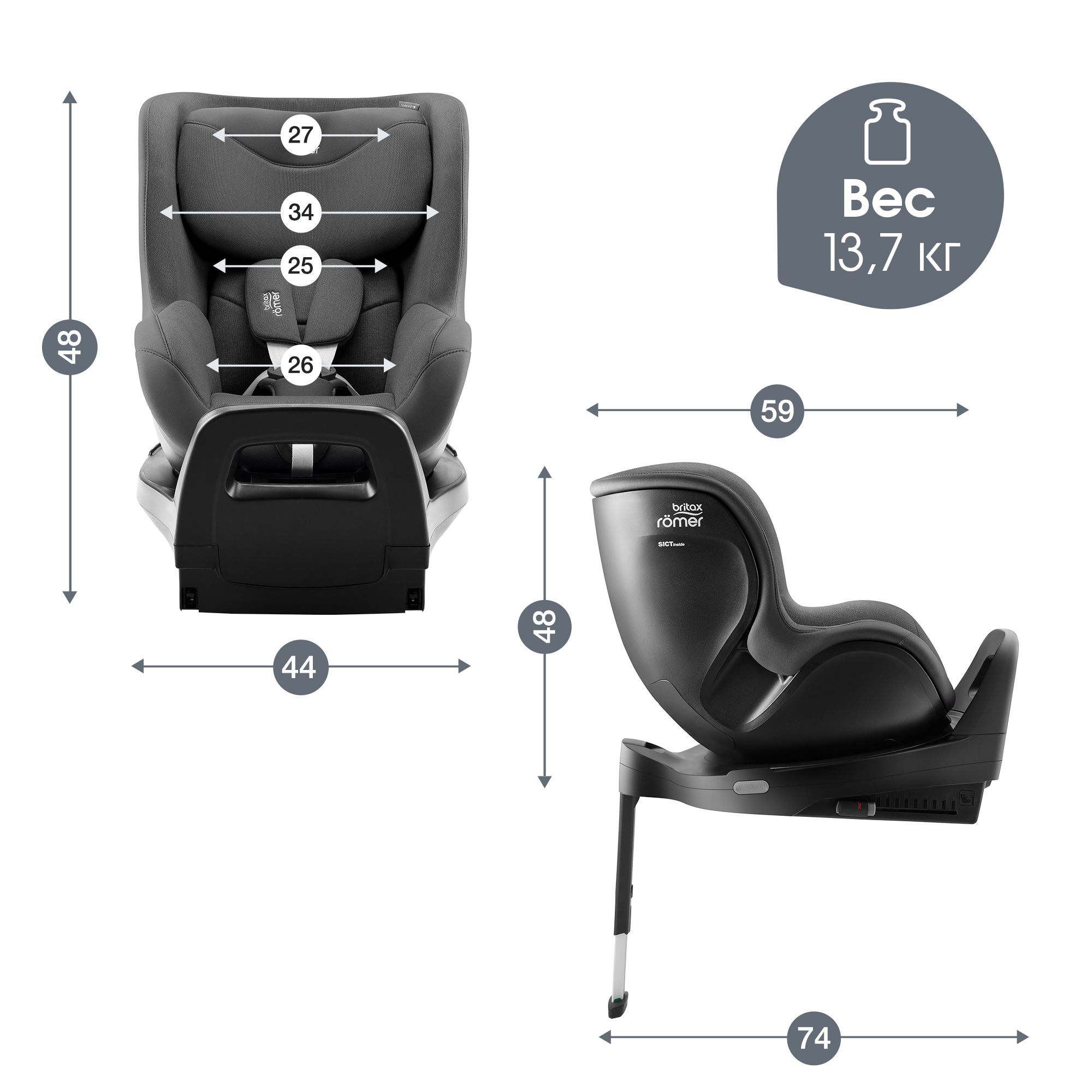 Автокресло Britax Roemer Dualfix PRO Isofix 0+/1 (0-18 кг) - фото 11