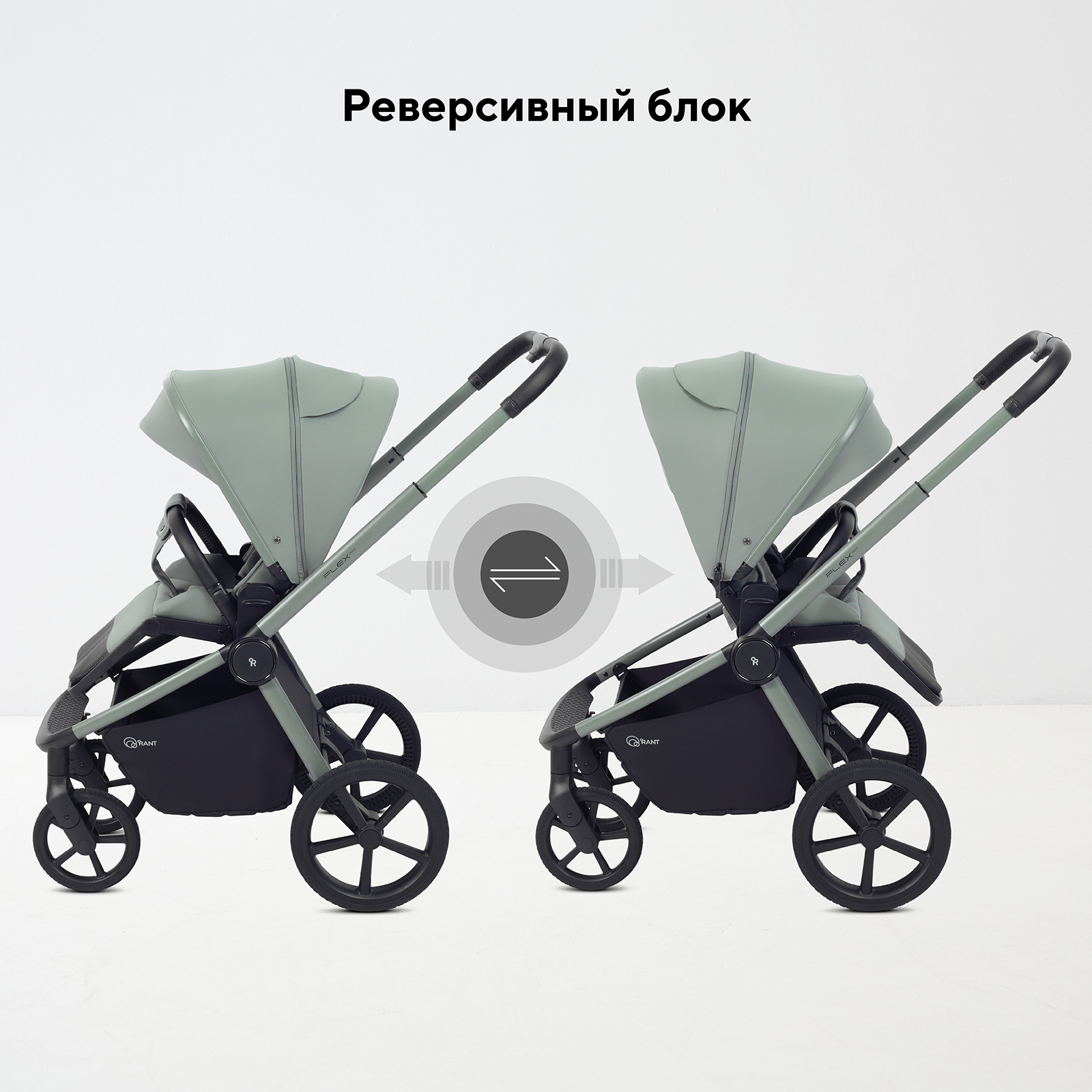 Коляска прогулочная Rant Flex Color зеленый - фото 3