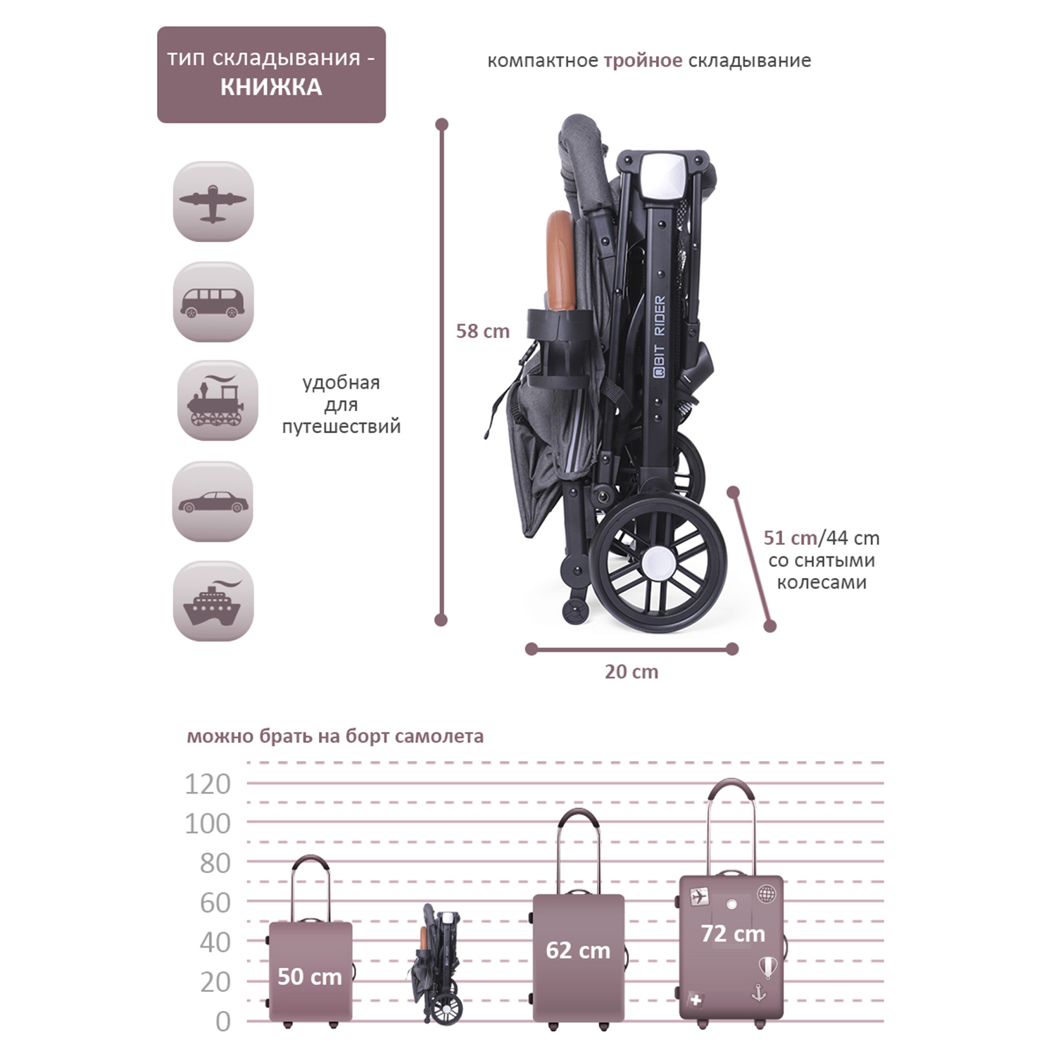 Коляска прогулочная BabyCare Q'bit темно серый серый - фото 3