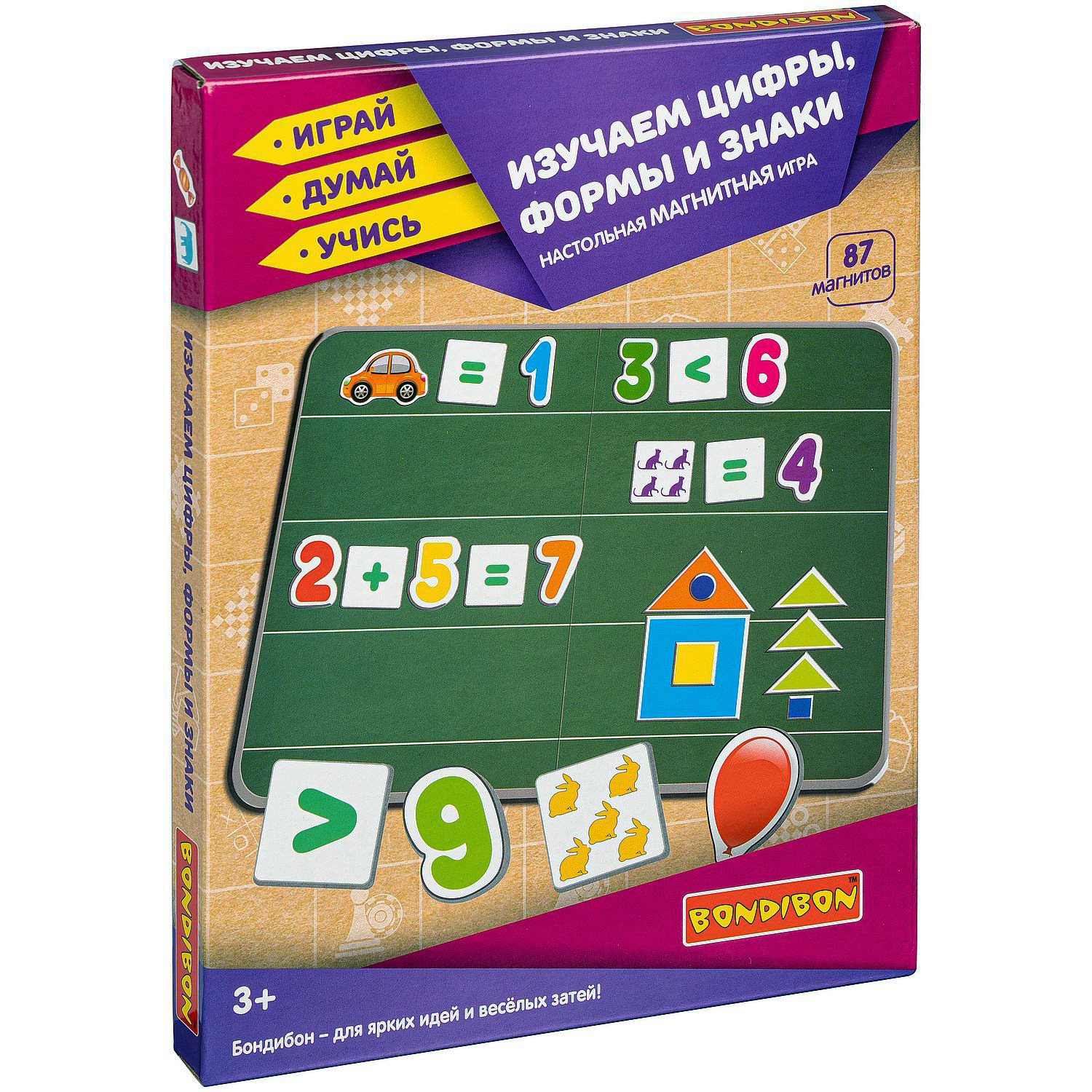 Настольная игра Bondibon Изучаем цифры, формы и знаки - фото 3
