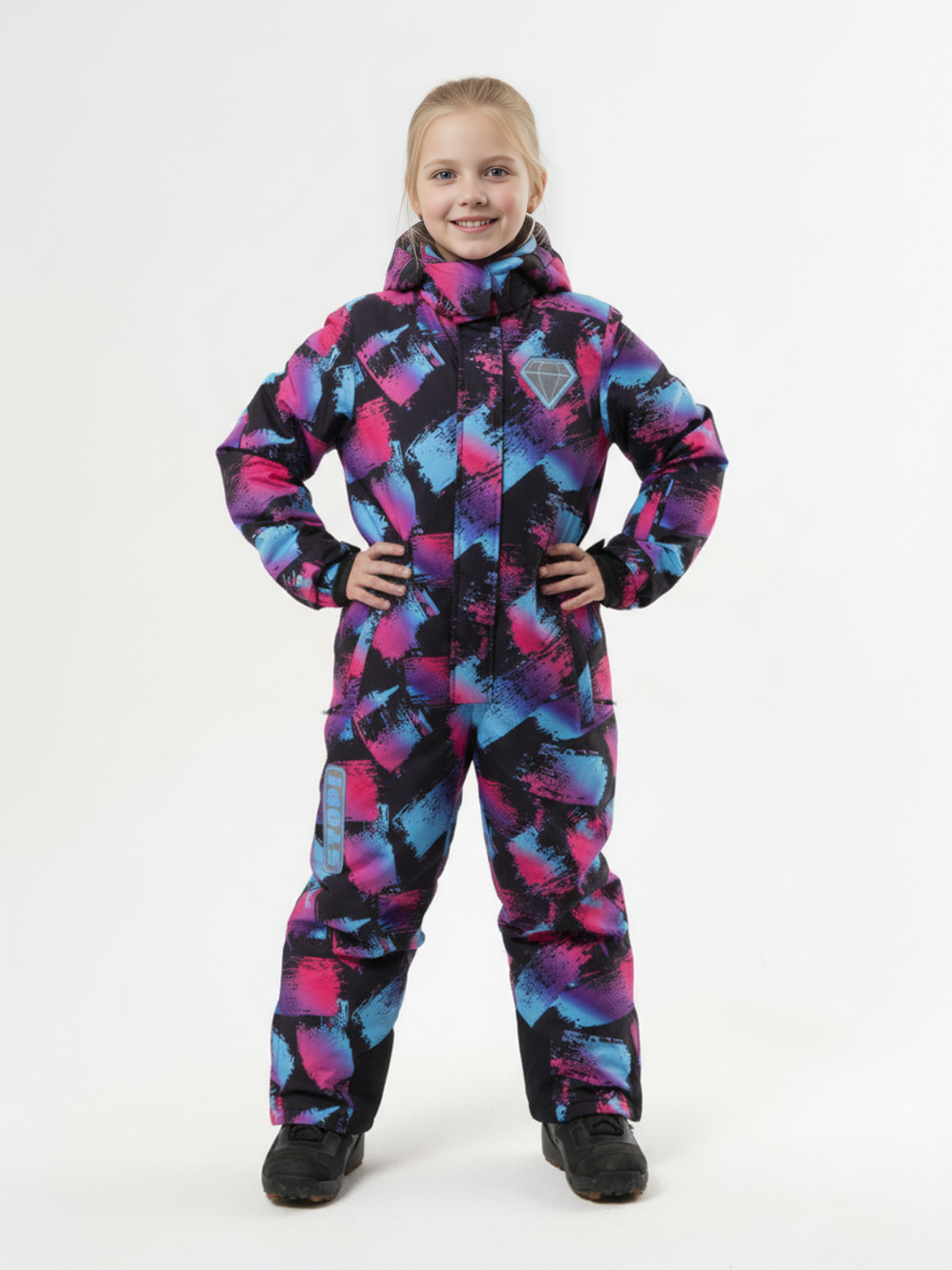 Комбинезон Saimaa GLO-10 черно-фиолетовый - фото 1