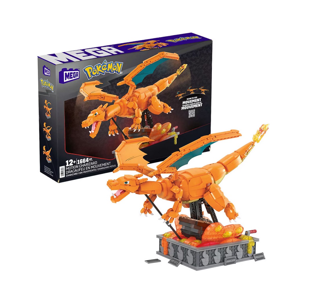 Конструктор Mega Construx Pokémon Motion Glurak 1664 дет. - фото 1