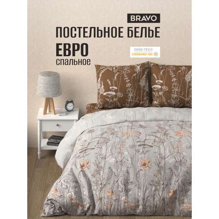 Комплект постельного белья BRAVO Ликорис евро 4 предм.