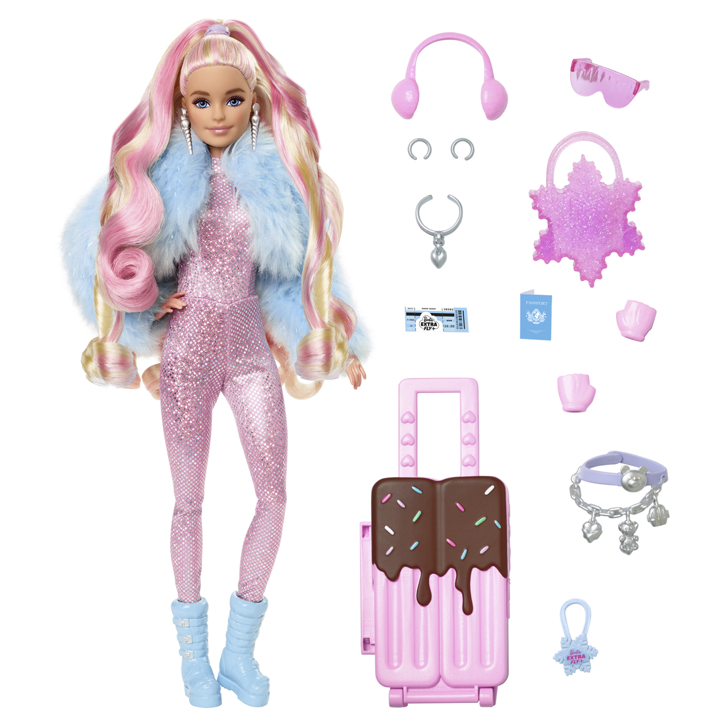 Кукла модельная Barbie Extra Fly Зима HPB16 - фото 2
