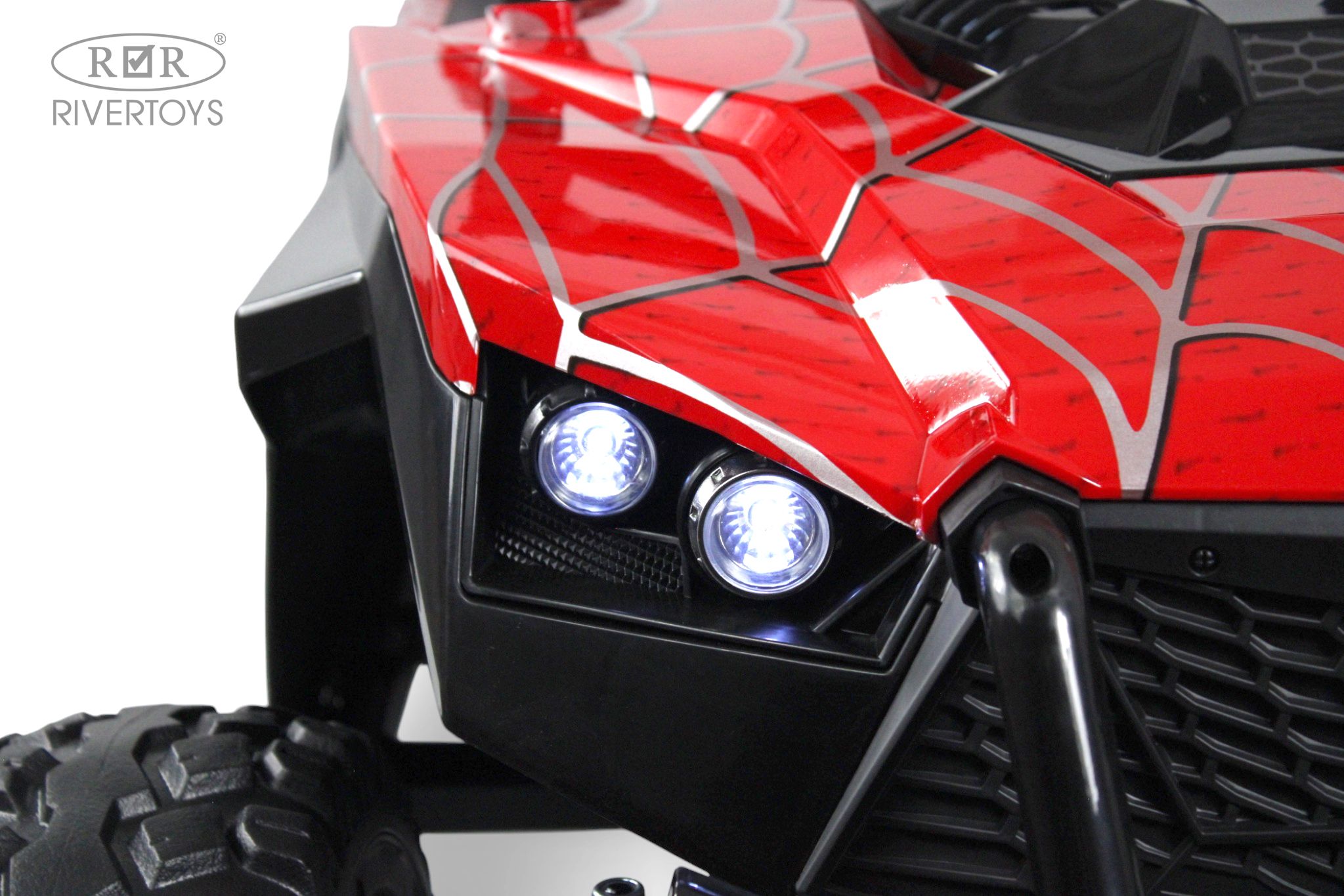 Электромобиль RIVERTOYS A707AA-LUX-NEW-RED-SPIDER С пультом ДУ - фото 23