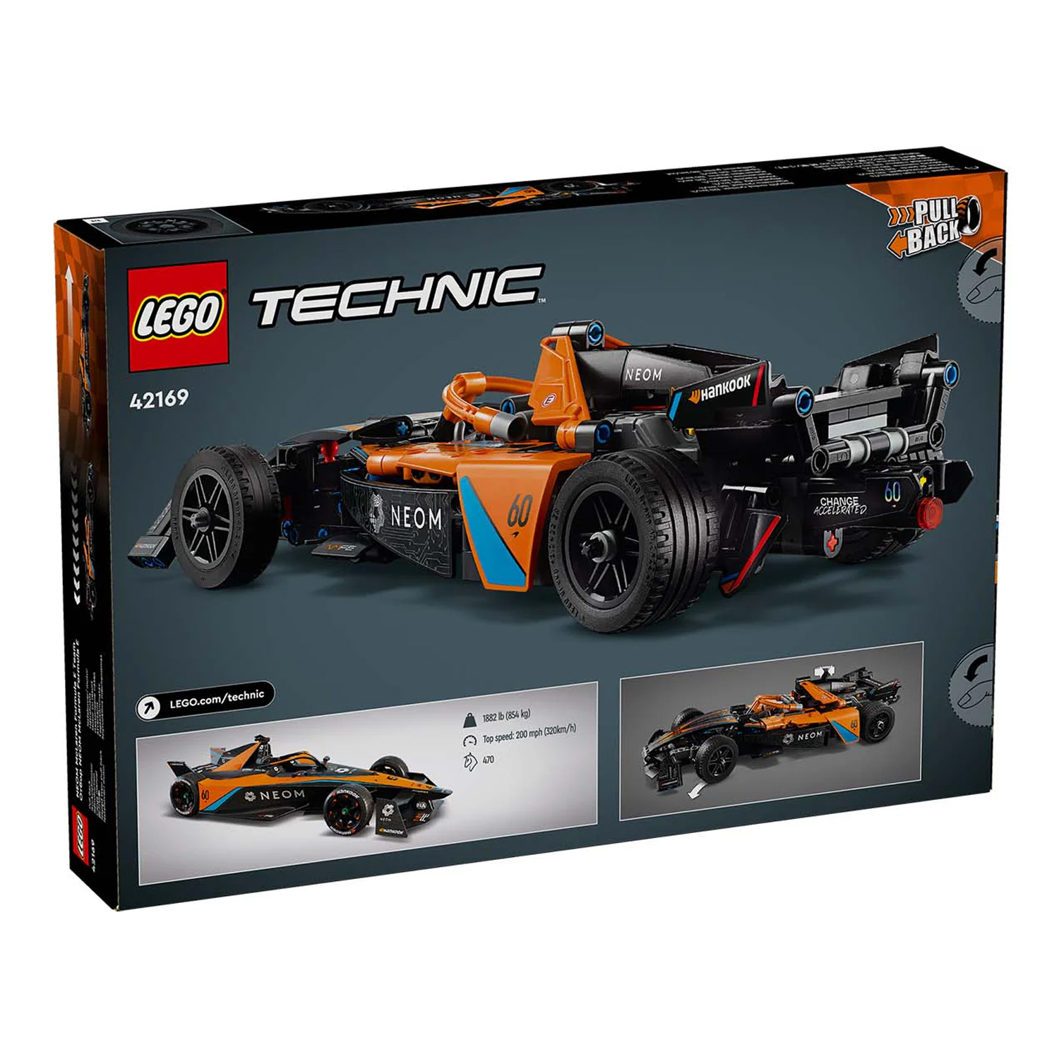 Конструктор LEGO Technic NEOM Formula E Pull-Back 452 дет. - фото 4