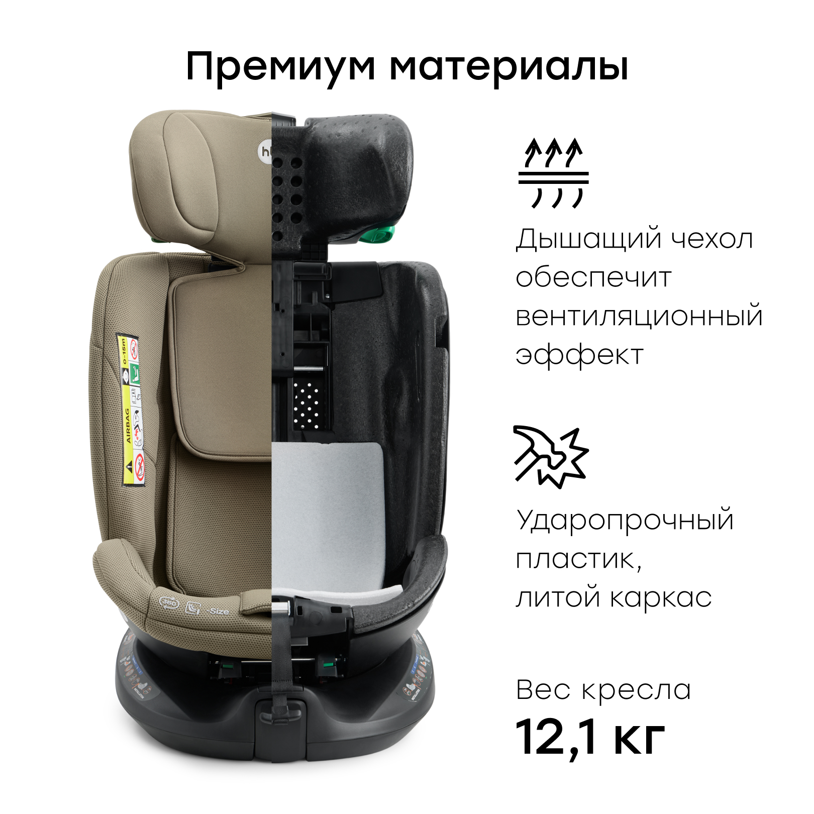 Автокресло Happy Baby Kidster Isofix 0+/1/2/3 (0-36 кг) - фото 8