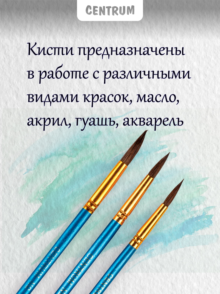 Кисть CENTRUM 3 шт. - фото 4