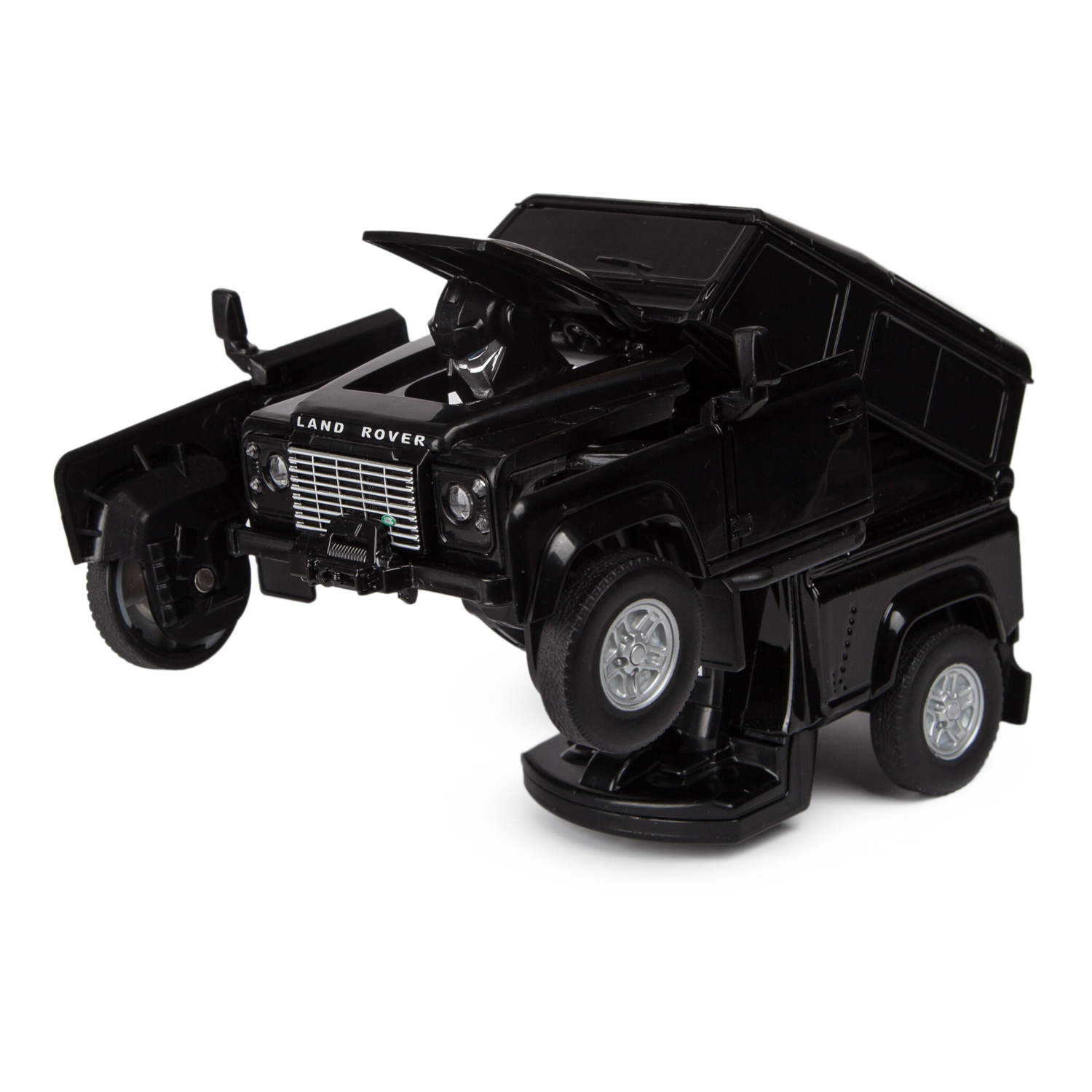 Машина Rastar 1:32 Land Rover Defender Трансформер Черный 62010 62010 - фото 3