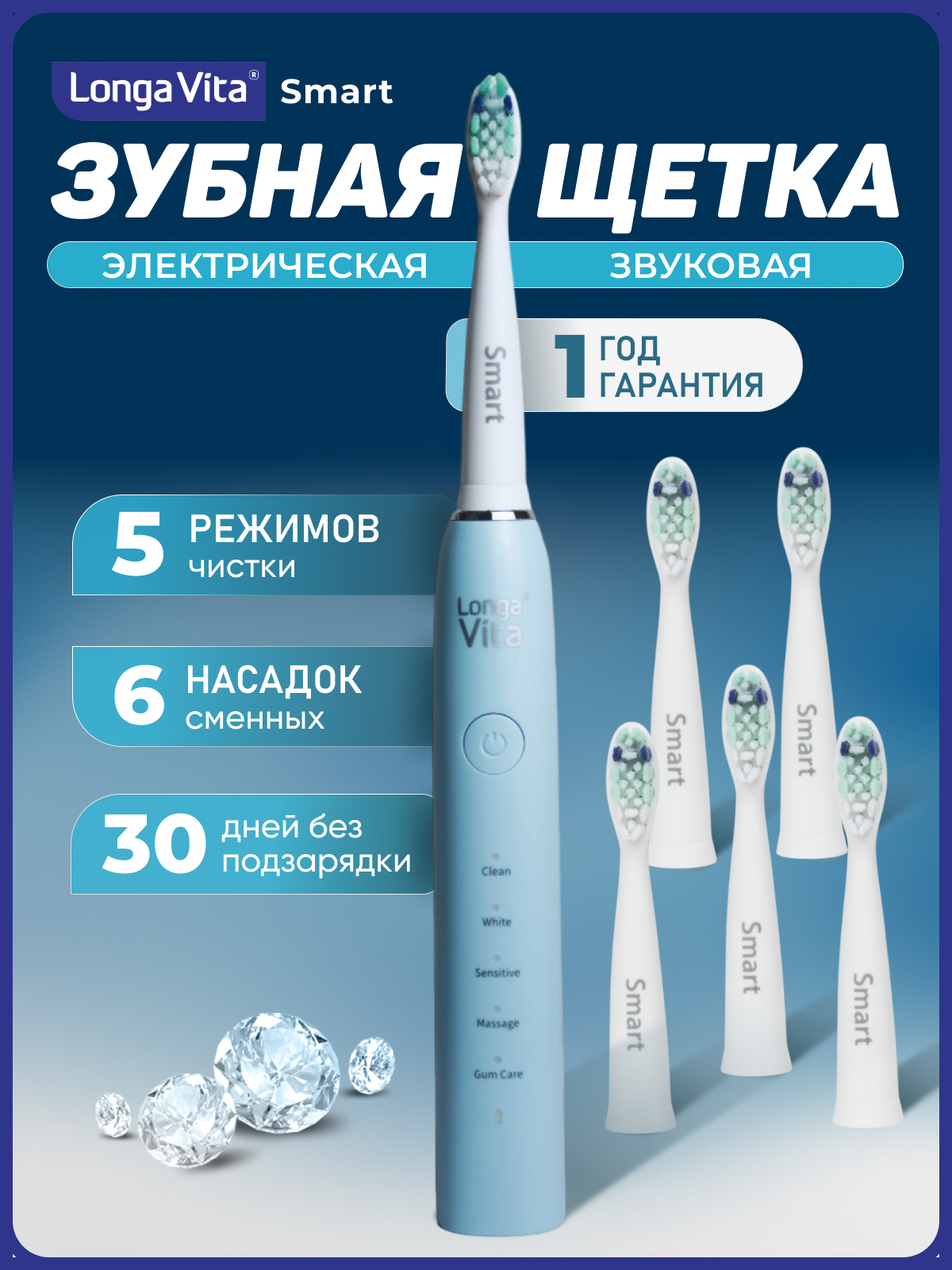 Зубная щетка электрическая LONGA VITA - фото 1