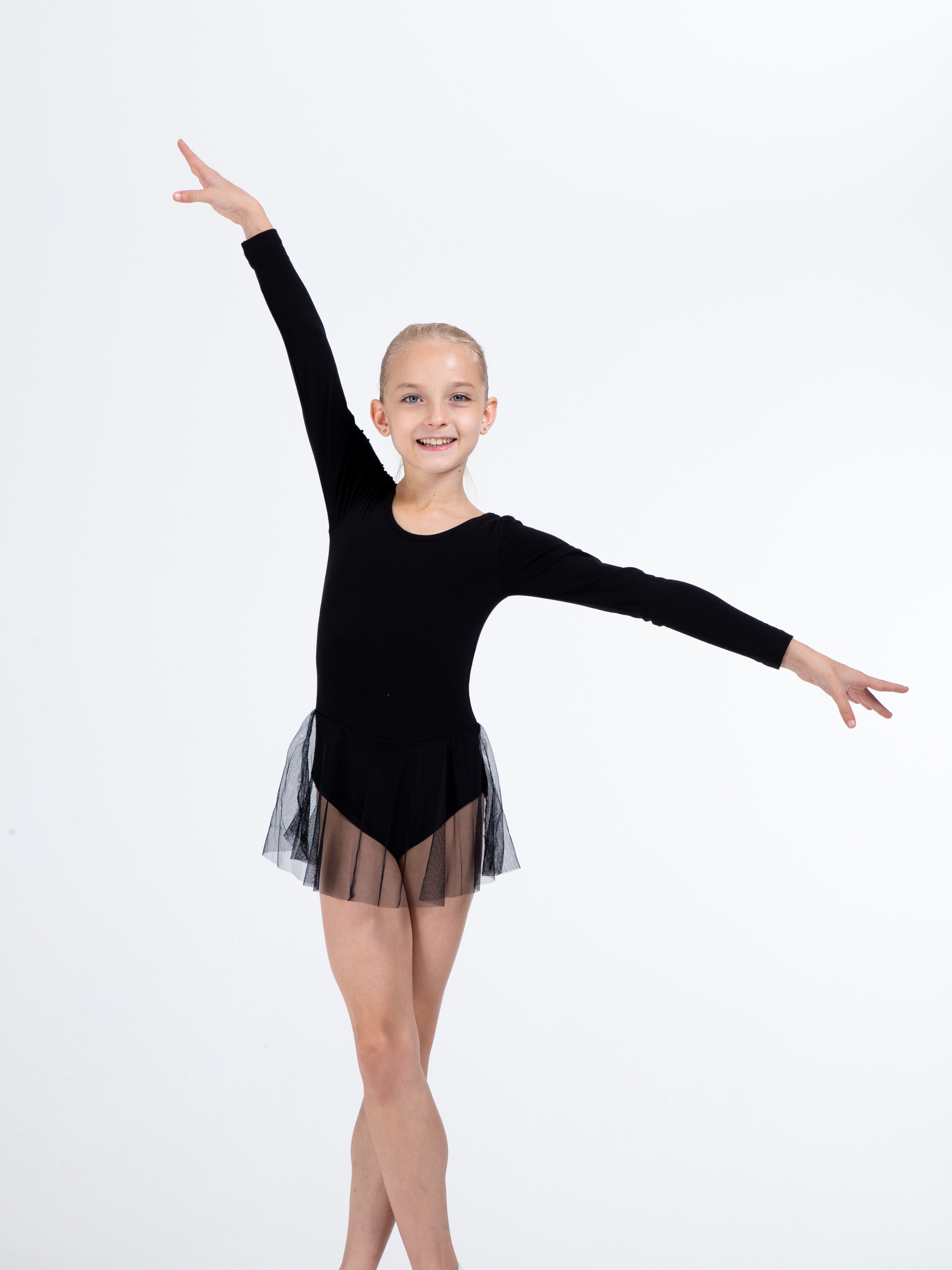 Купальник гимнастический STELLA MODA 26403._черный - фото 4