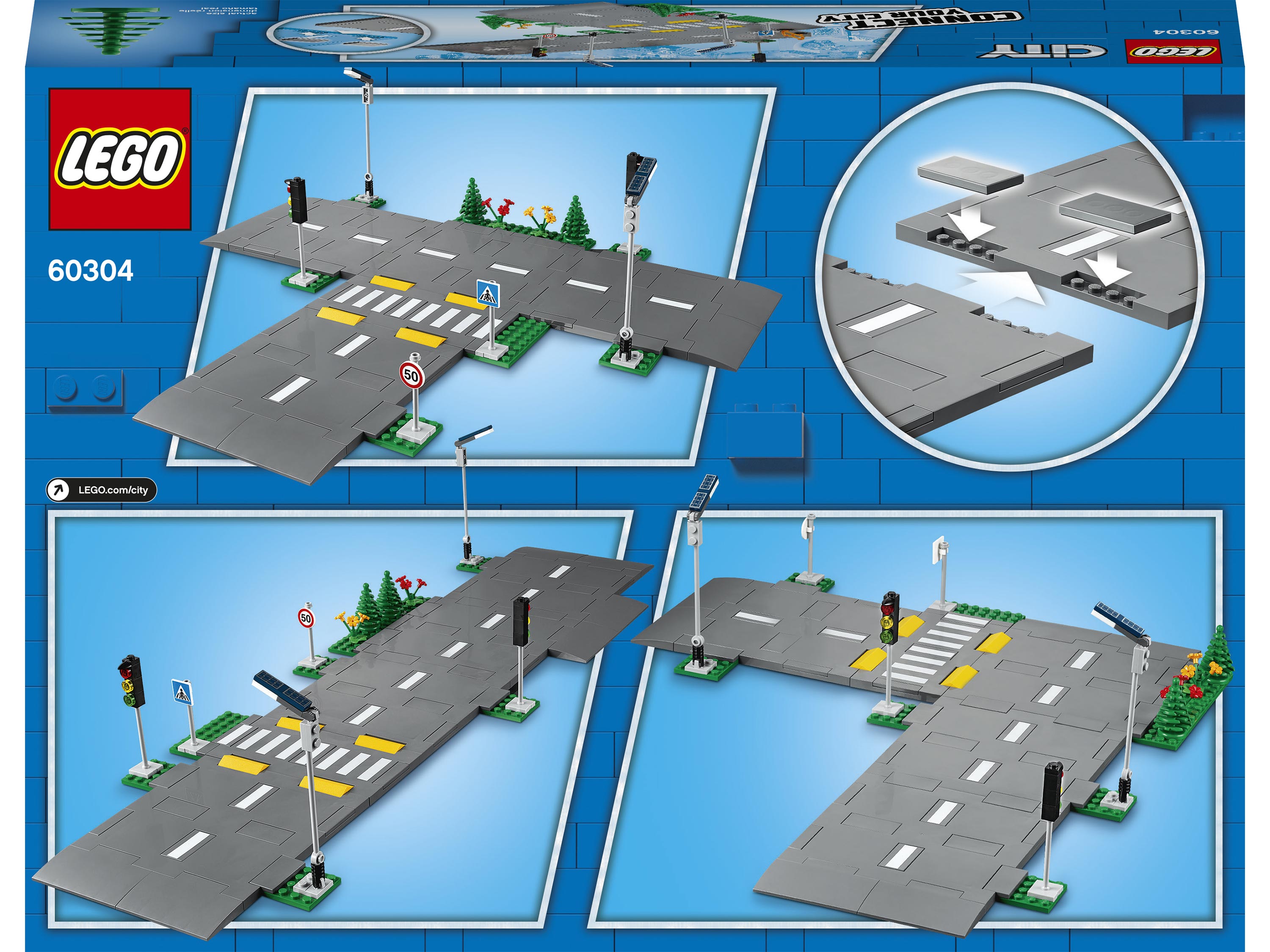 Конструктор LEGO City Town Дорожные пластины 60304 112 дет. - фото 11