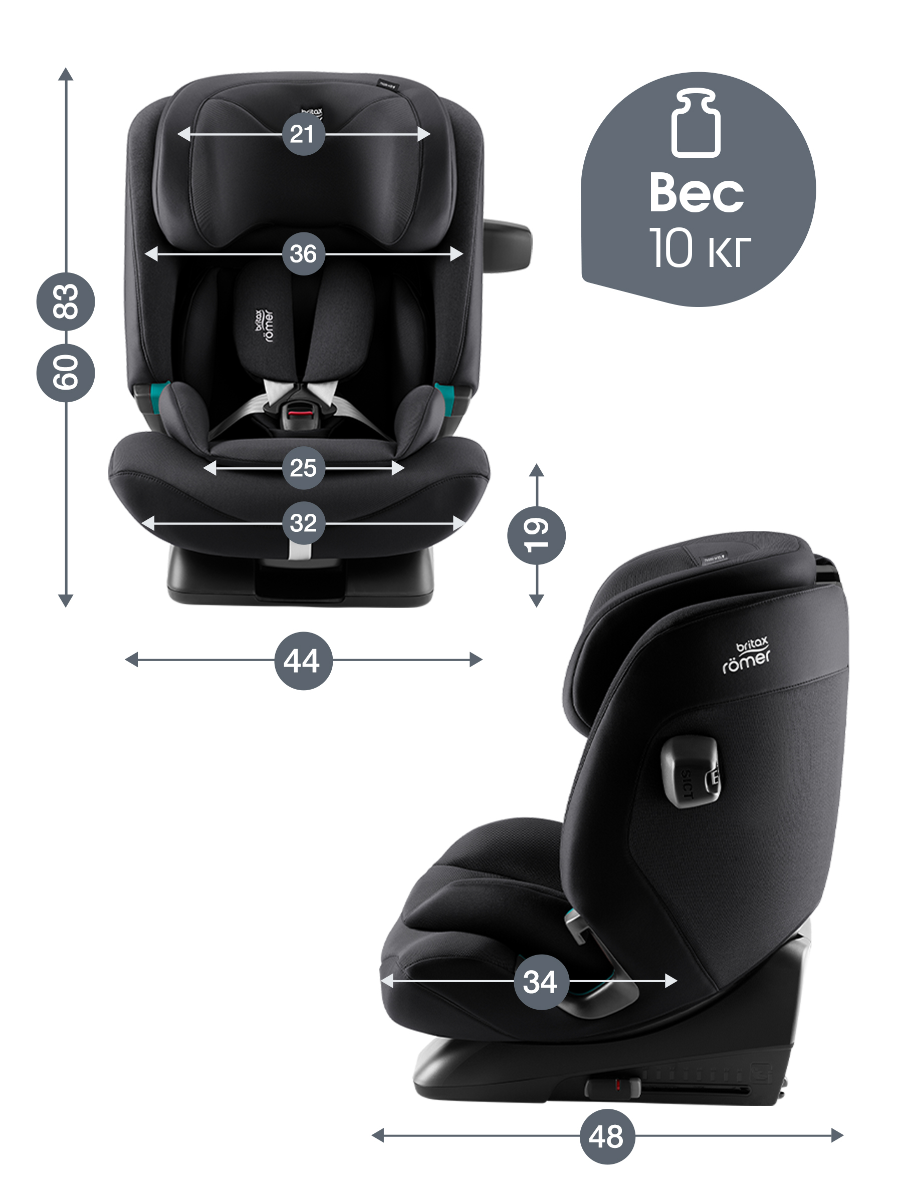Автокресло Britax Roemer Advansafix Pro Style Isofix 1/2/3 (9-36 кг) черный - фото 14