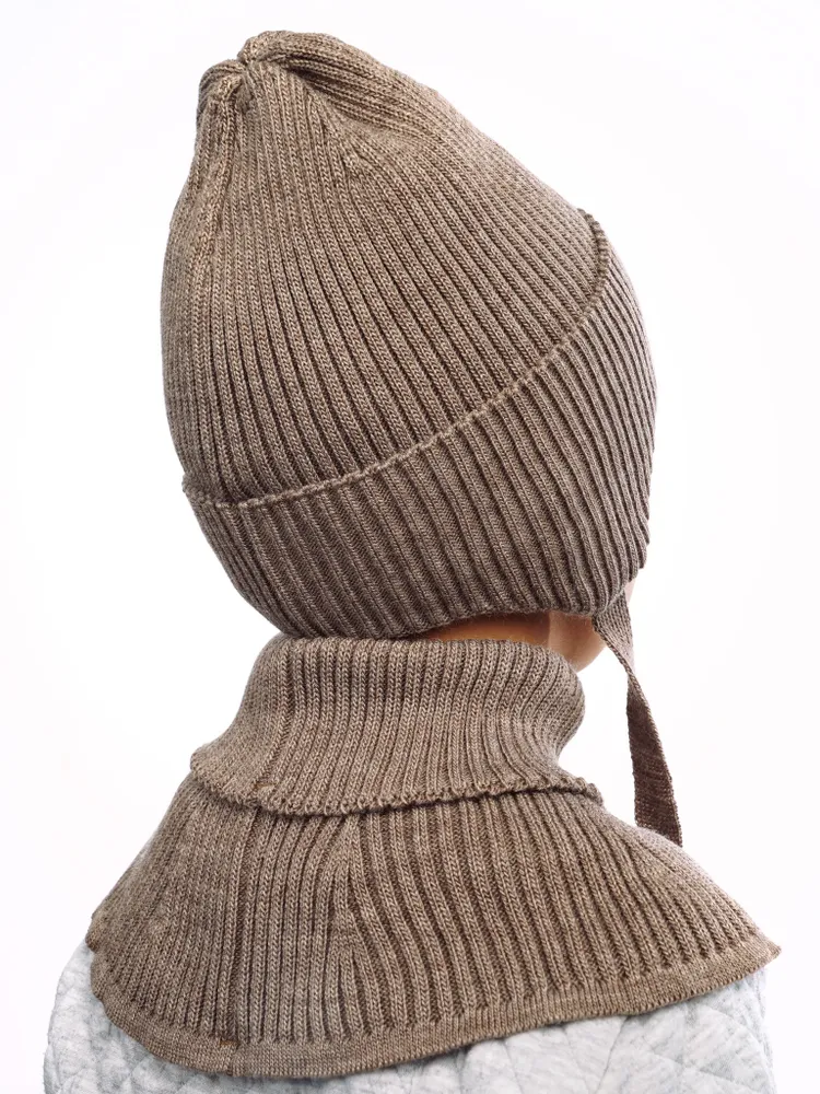 Шапка и снуд ПриКиндер U-Sp232987 Цвет: Коричневый - фото 10