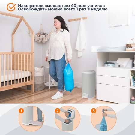 Накопитель подгузников Diaper Genie Select стальной