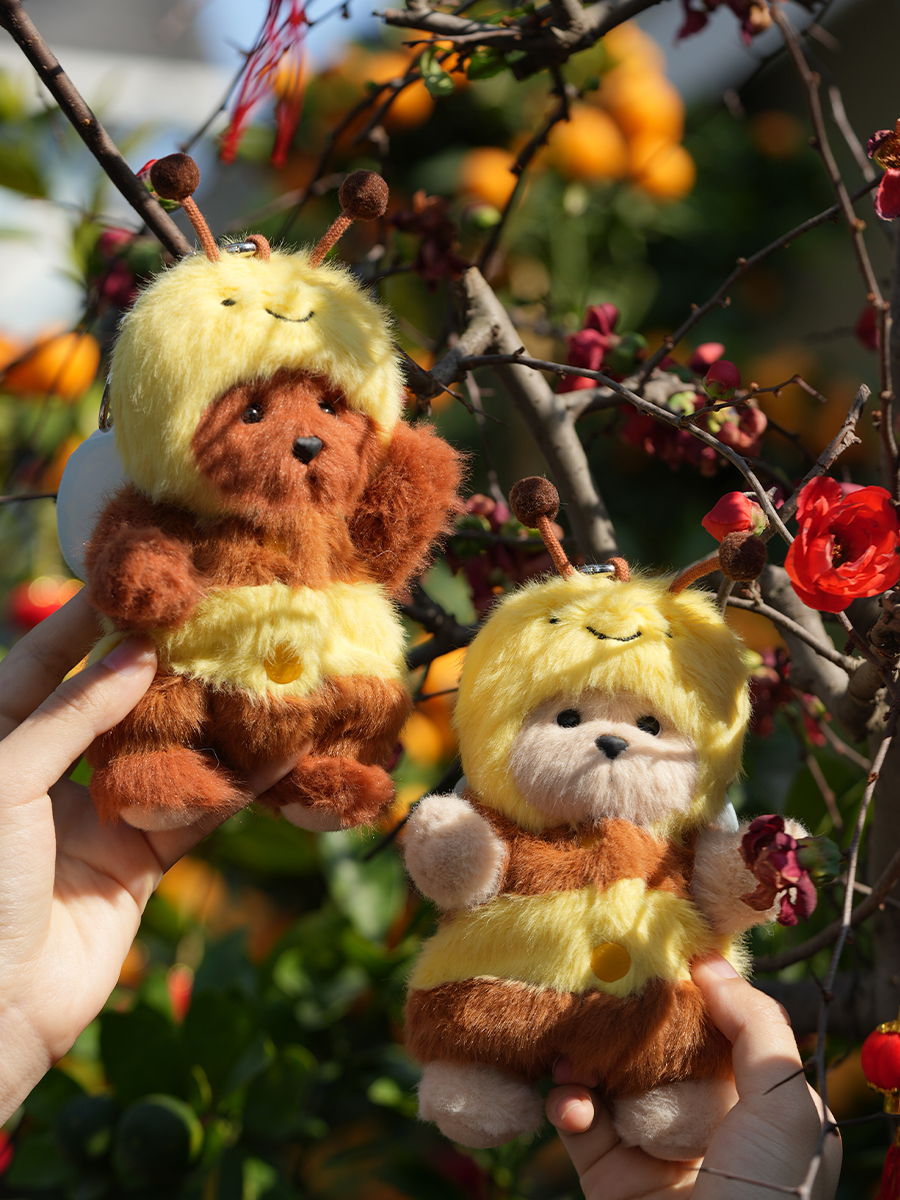 Мягкая игрушка TeddyTales Медведь Пчелка брелок - фото 9