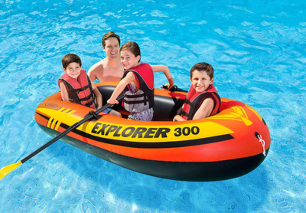 Надувная лодка INTEX EXPLORER 300 211х117х41см с веслами и насосом 58332NP - фото 3