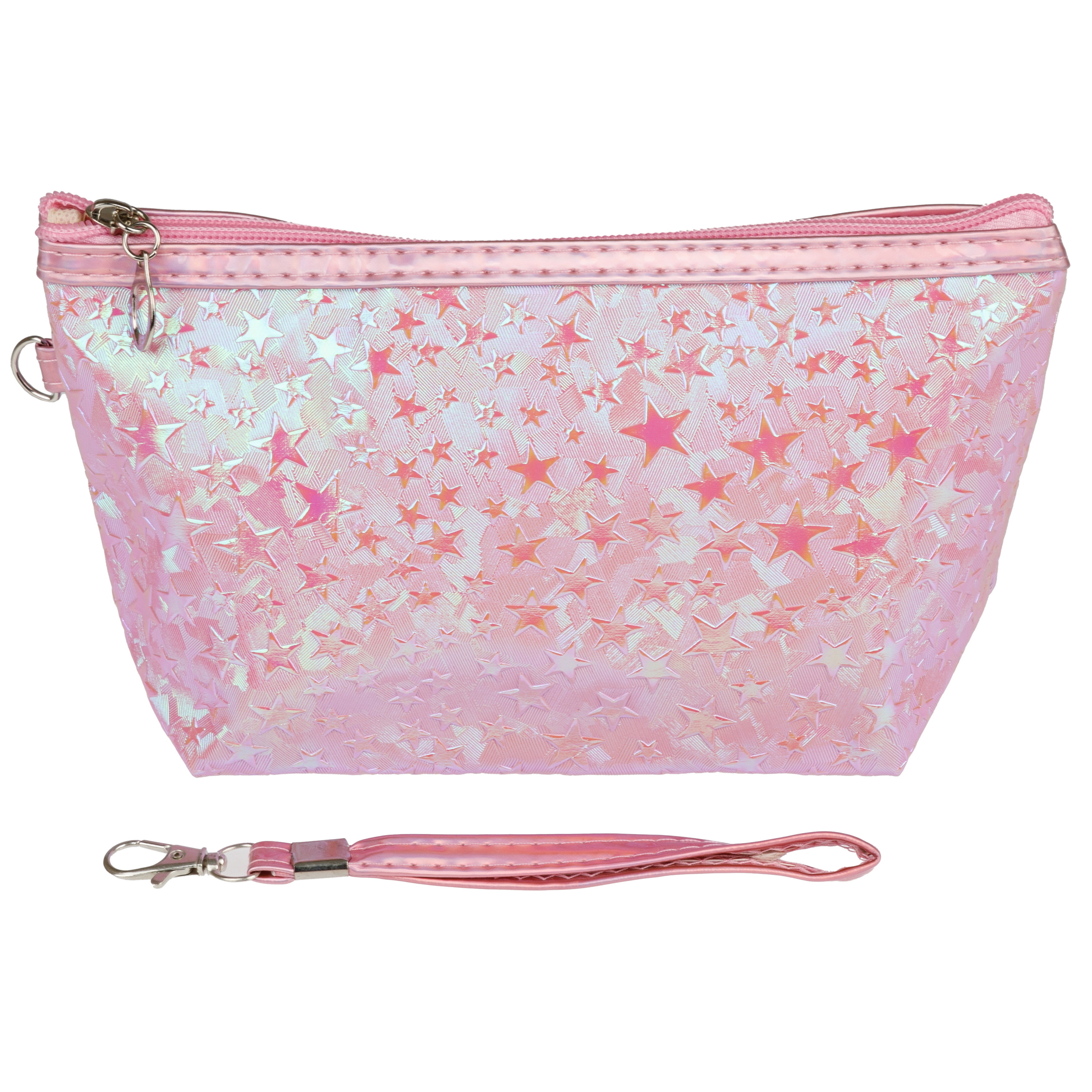 Косметичка LUKKY блестящая Holographic Stars 23,5х 14х 7см - фото 1
