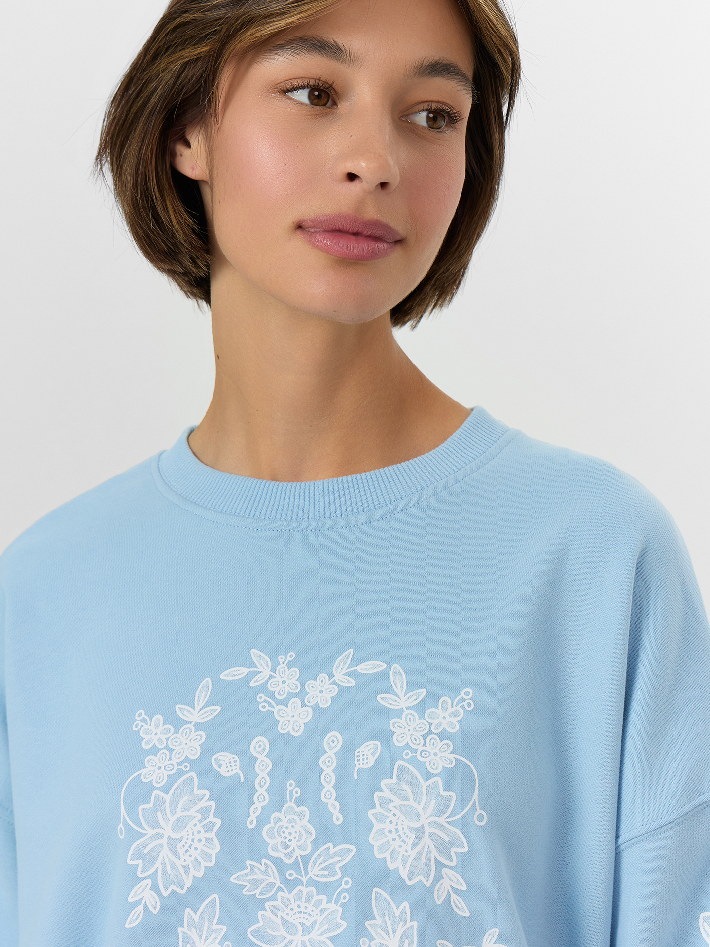 Свитшот Mark Formelle (Марк Формэль) 122813/1/св.голубой +печать - фото 7