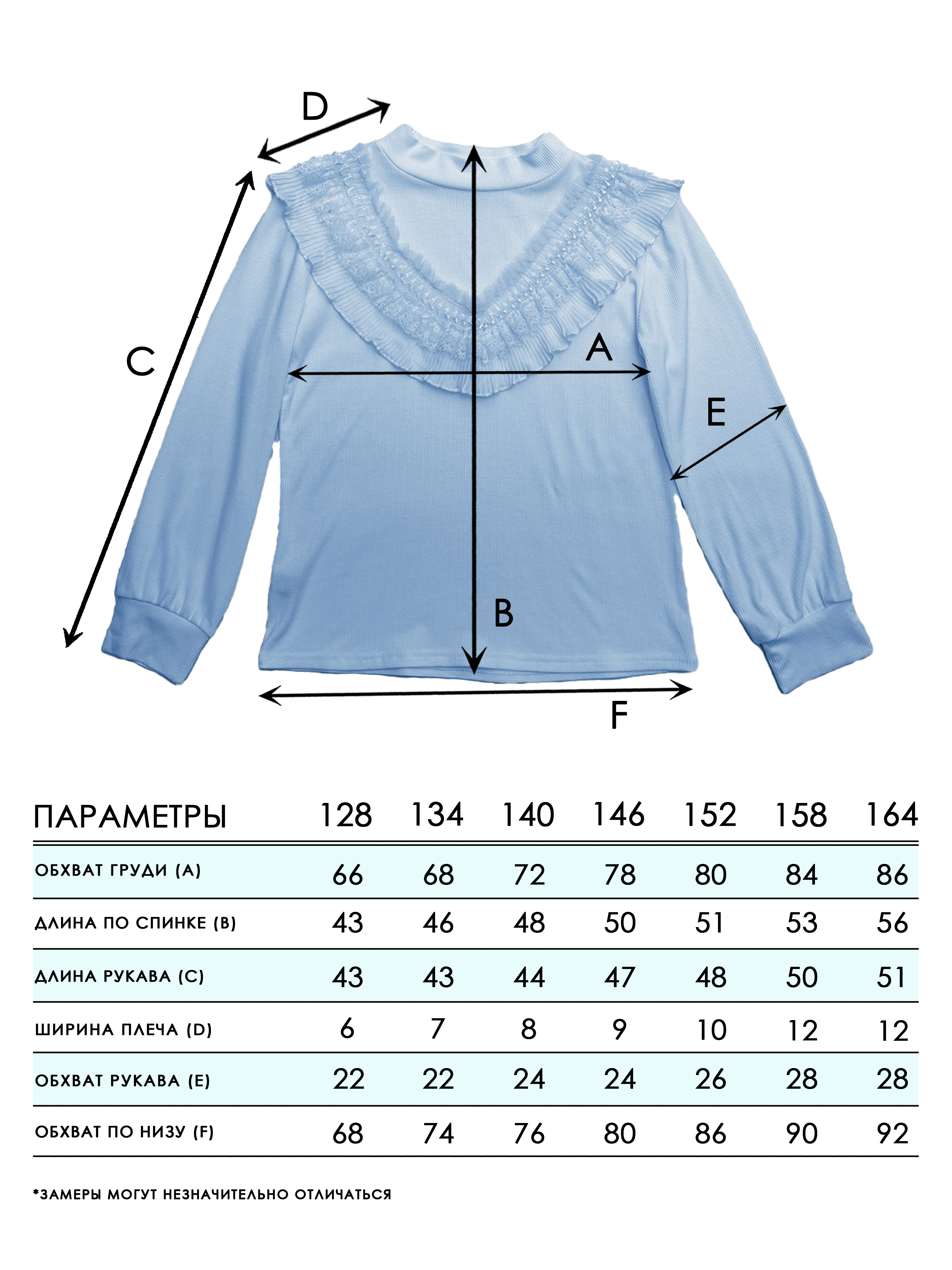 Блузка СИНИЙ МИР W283A-G39 - фото 3