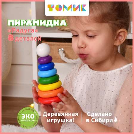 Игрушка Томик пирамидка Радуга