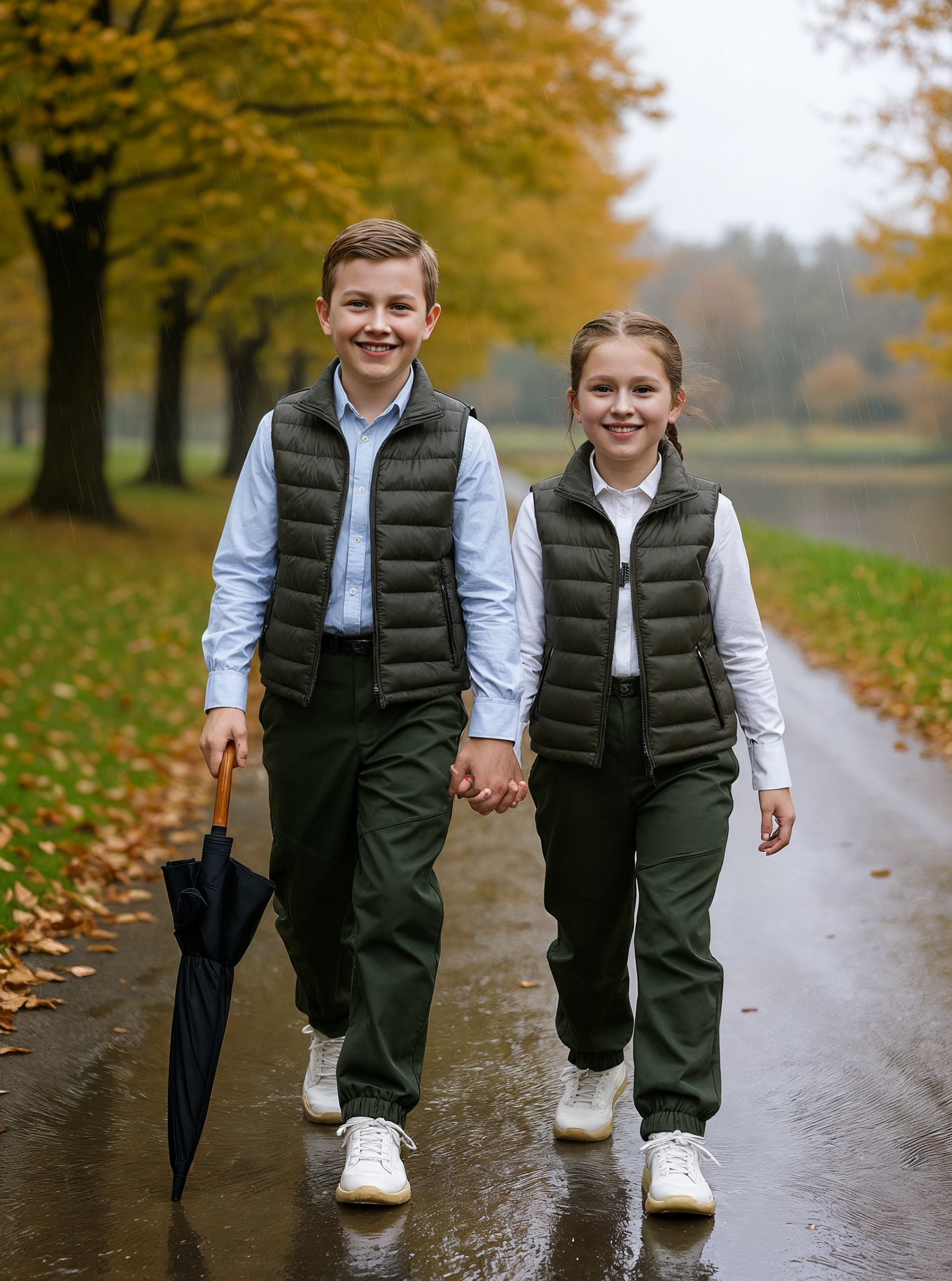 Брюки KiMMi co К-150810-034 т.зеленый - фото 2