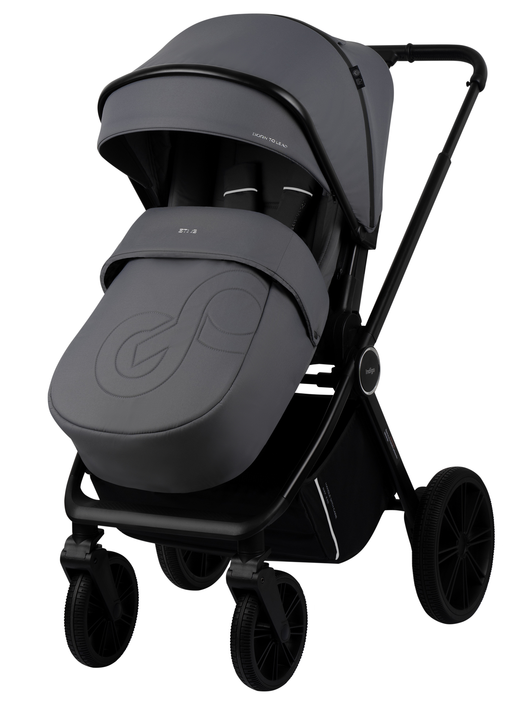 Коляска 3в1 Indigo Sting темно-серый - фото 10