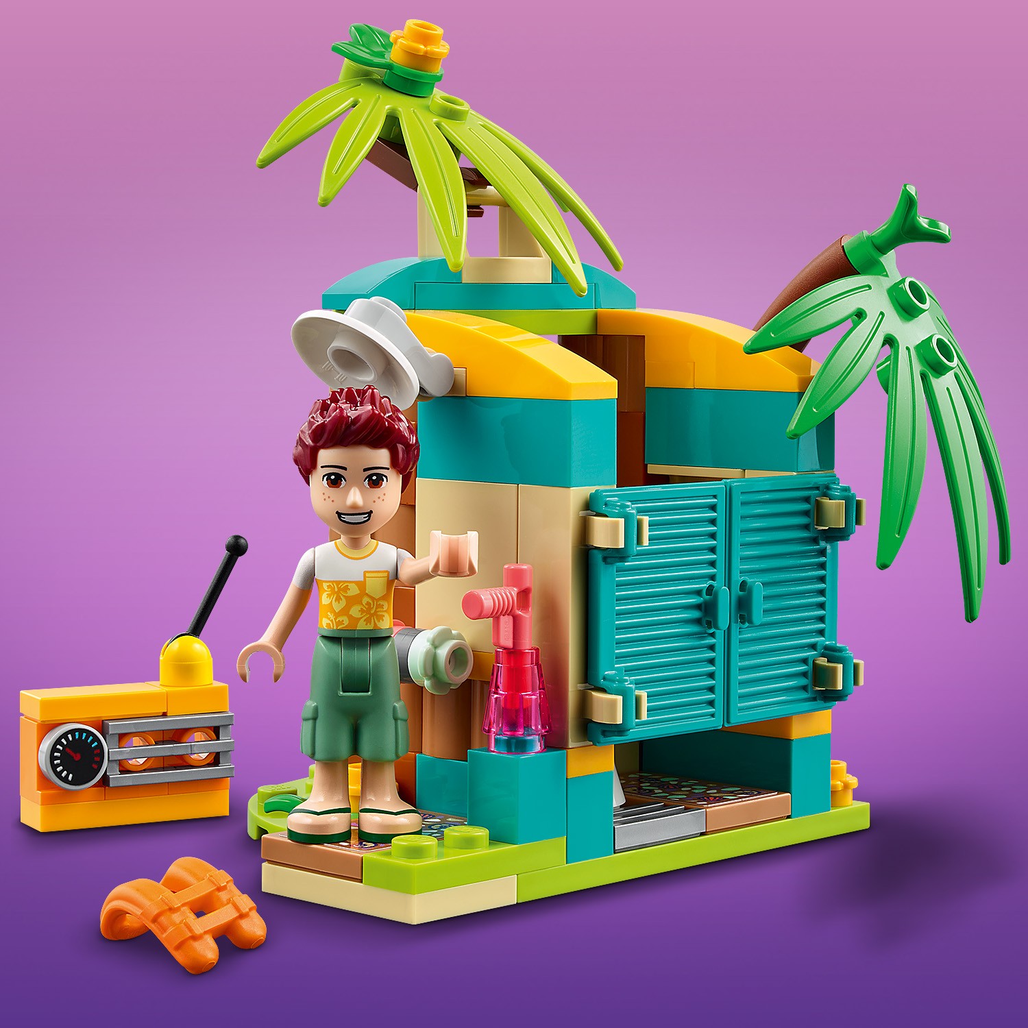 Конструктор LEGO Friends Кэмпинг на пляже блочный - фото 9
