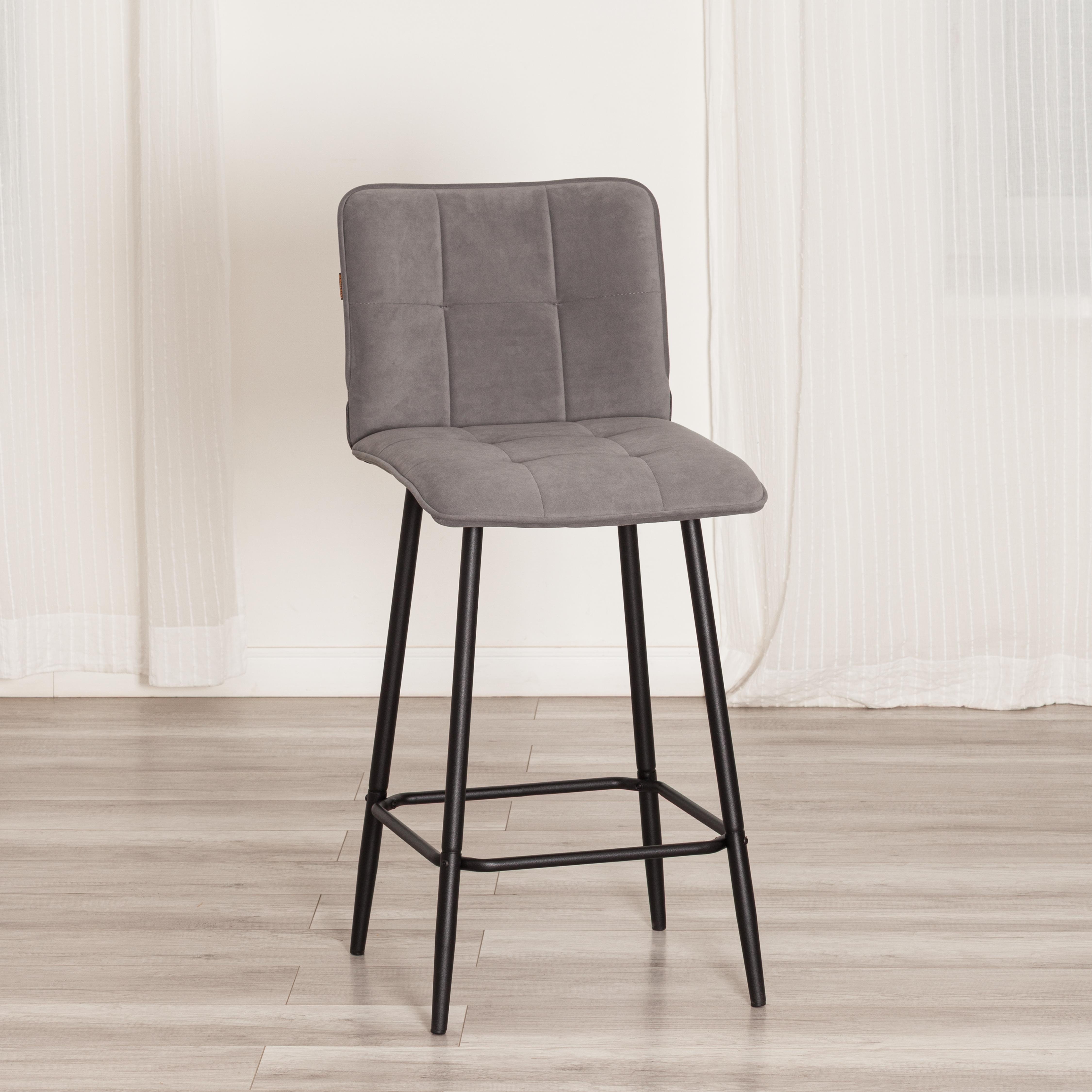 Стул TETCHAIR Bari велюр серый - фото 1