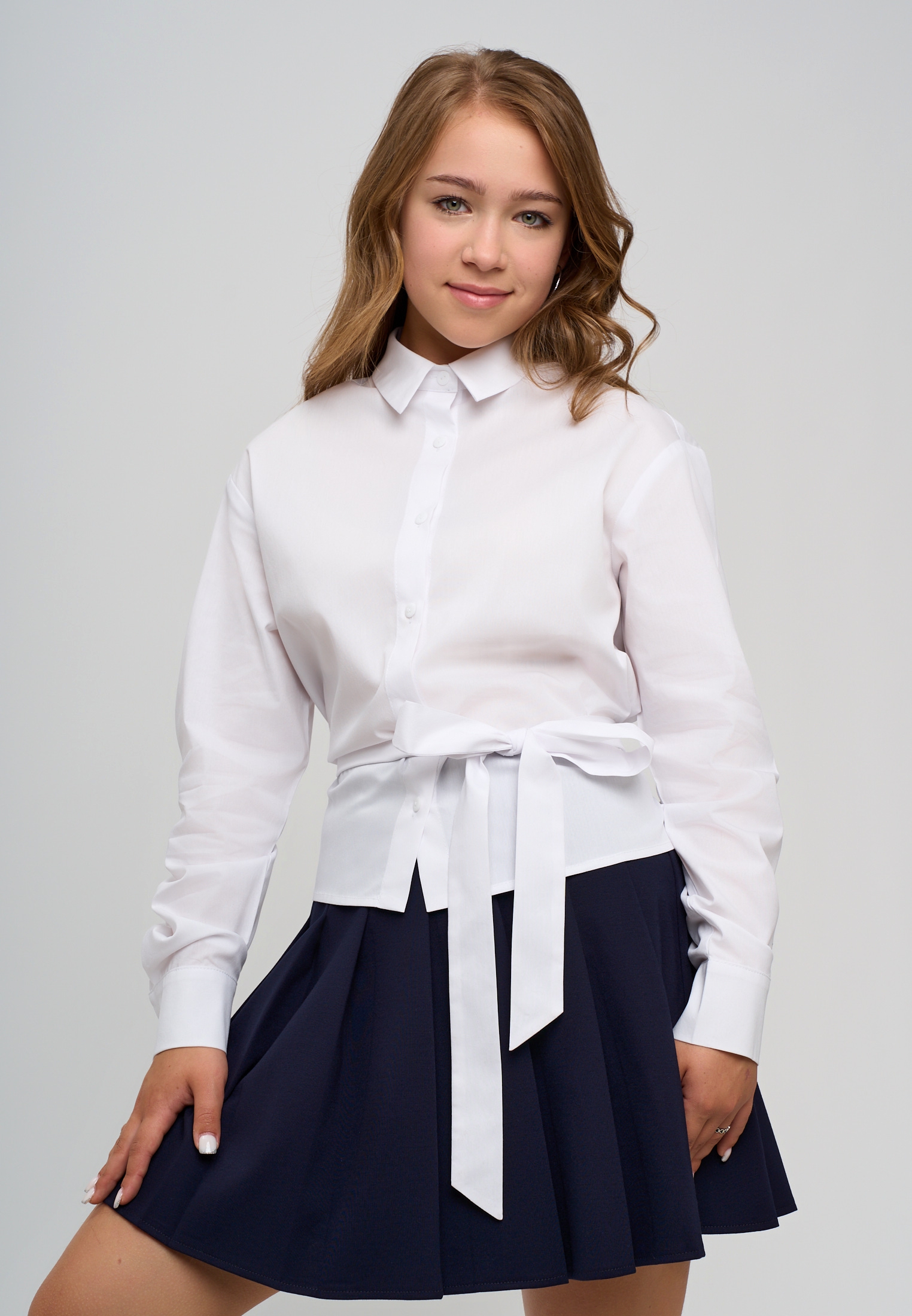 Блузка Stylish AMADEO AB-118-белый - фото 11