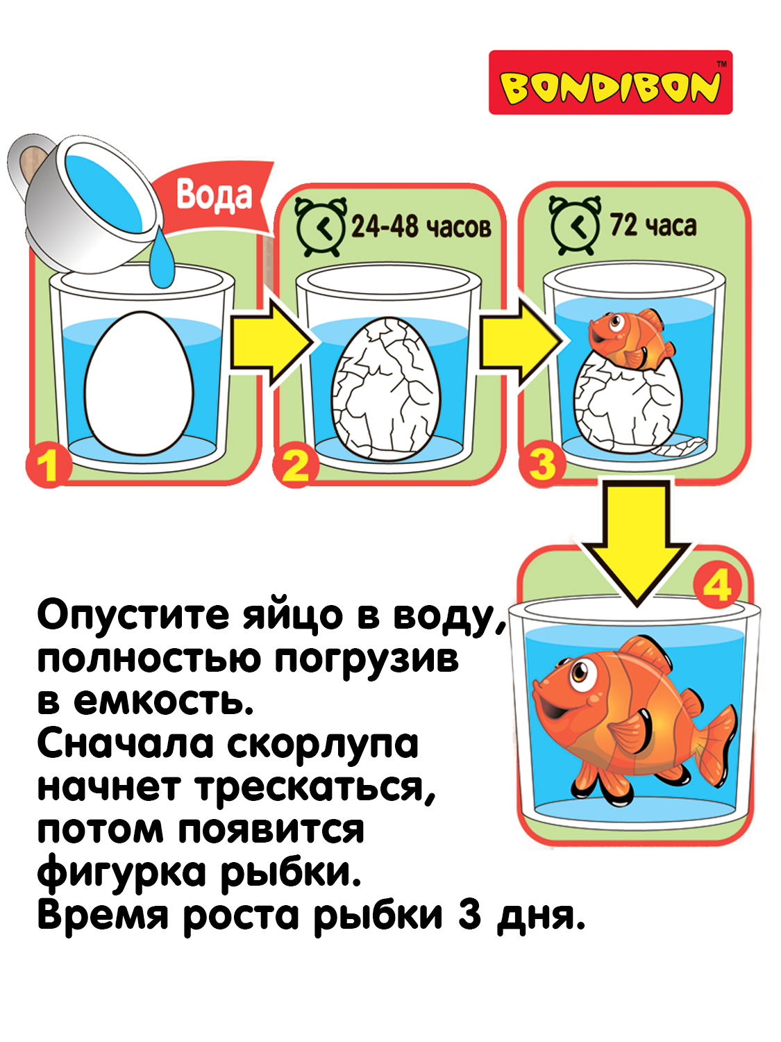 Набор для выращивания Bondibon Вырасти Рыбку в яйце - фото 10