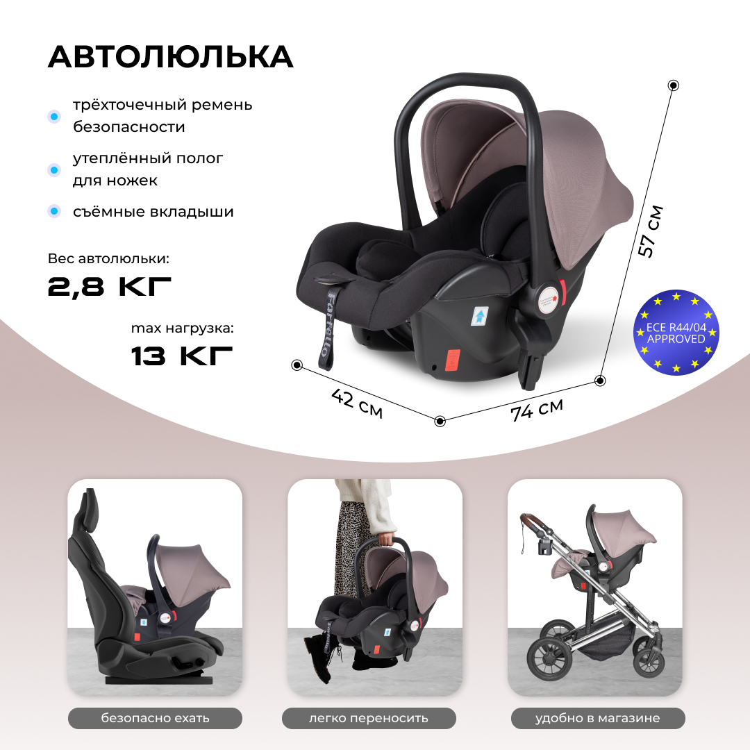 Коляска 3в1 Farfello Sola Trio Comfort - фото 7