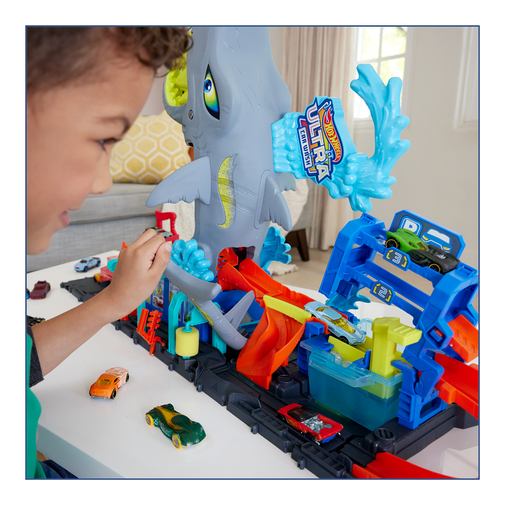 Автомойка Hot Wheels city ultra shark car wash HTN82 - фото 14