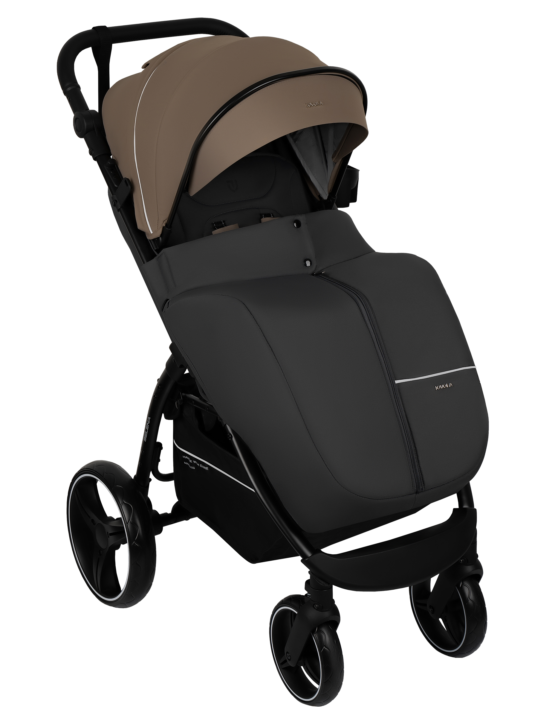 Коляска прогулочная JOVOLA SELENA 2026 темно-беж.-серый - фото 16