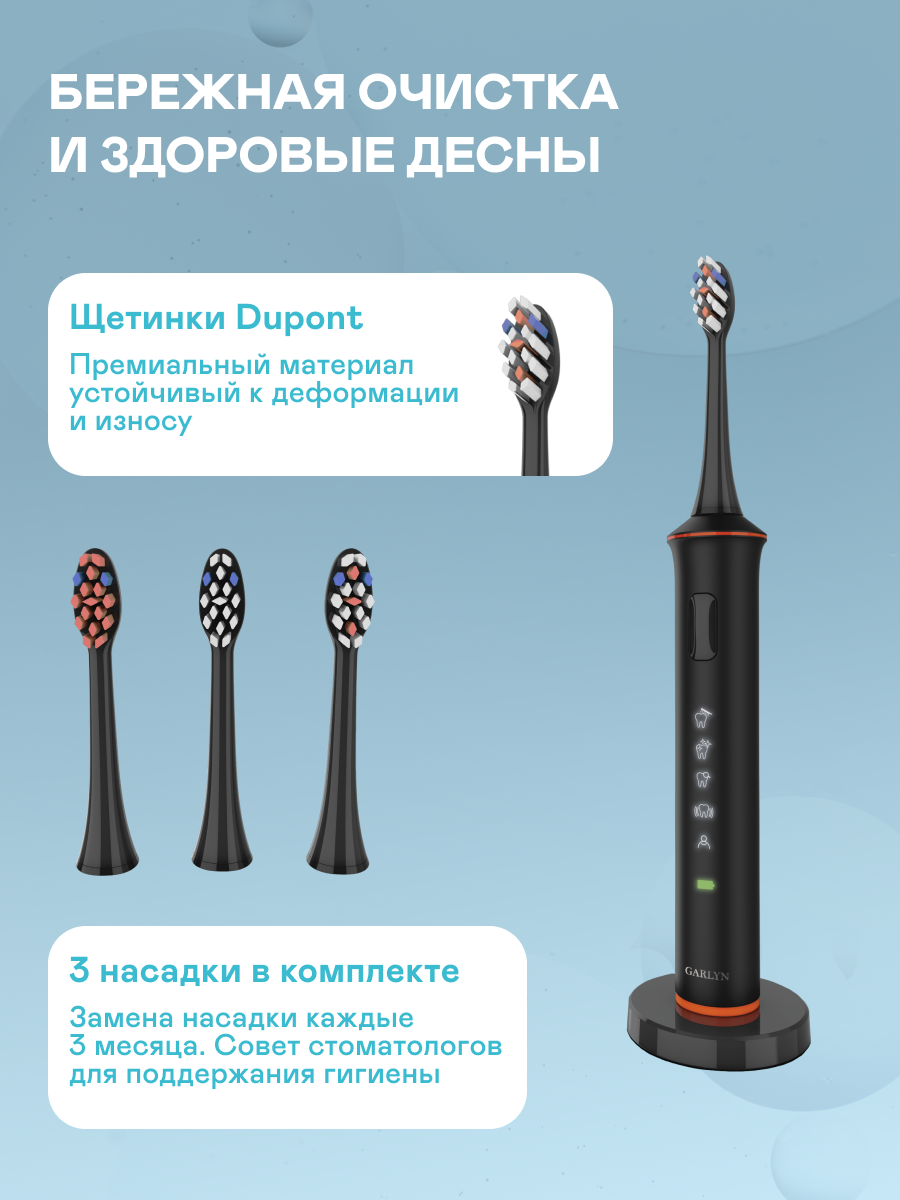 Зубная щетка электрическая GARLYN 1 шт. - фото 5